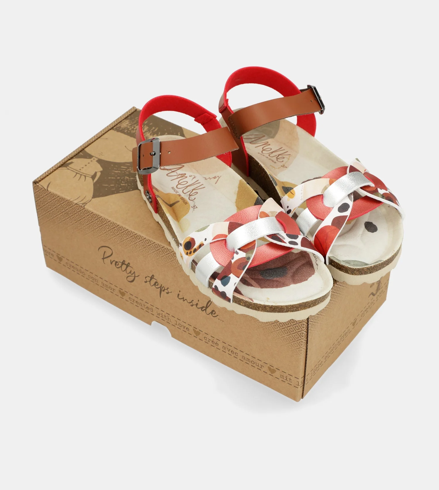 Alma rote Sandalen mit Riemchen - Image 9