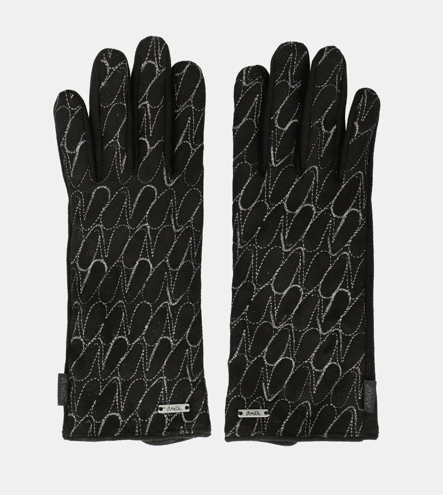 Schwarze Handschuhe mit Anekke-Logo - Image 5