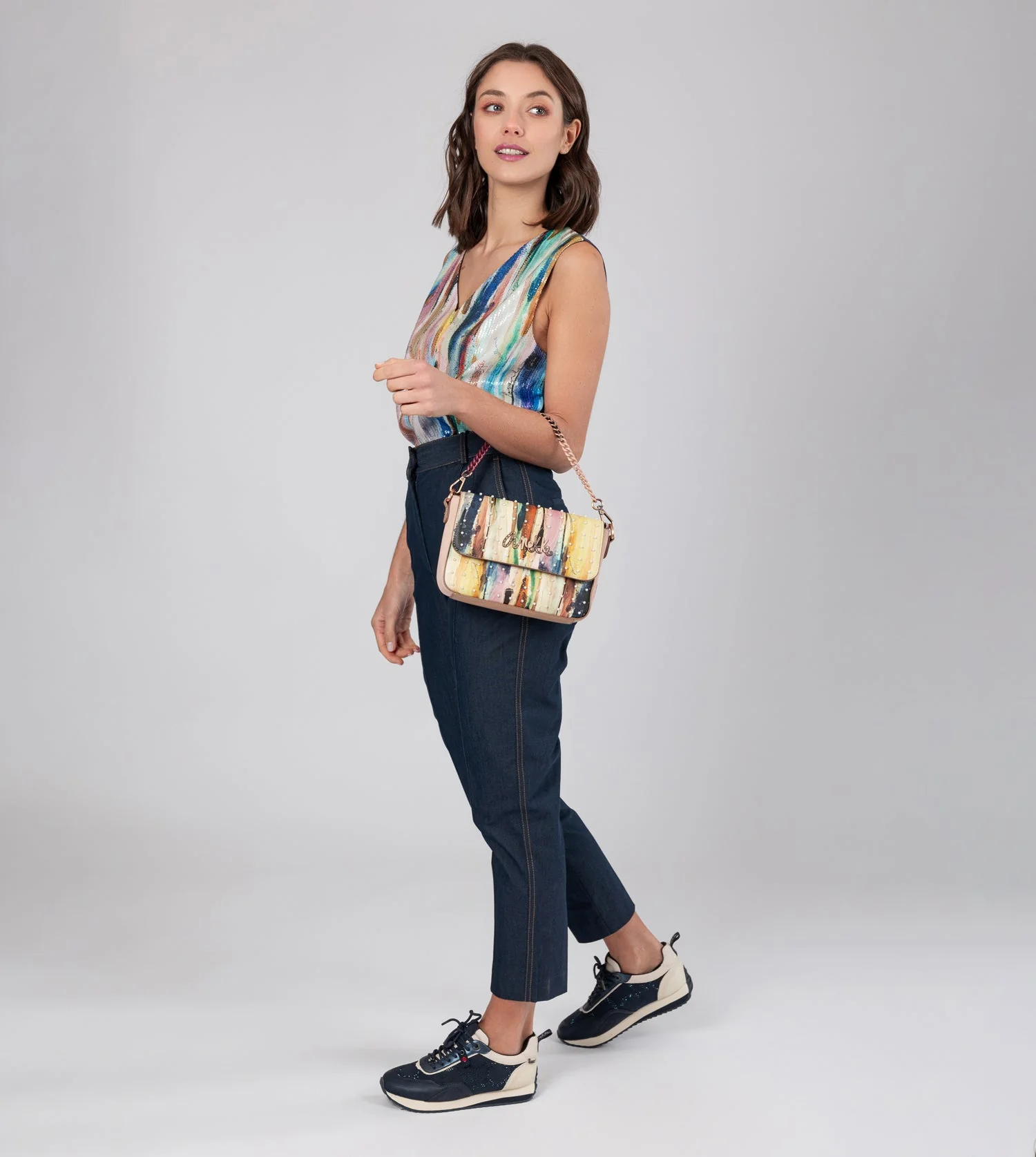 Anekke Studio – Baguette-Tasche in Nude - Image 2