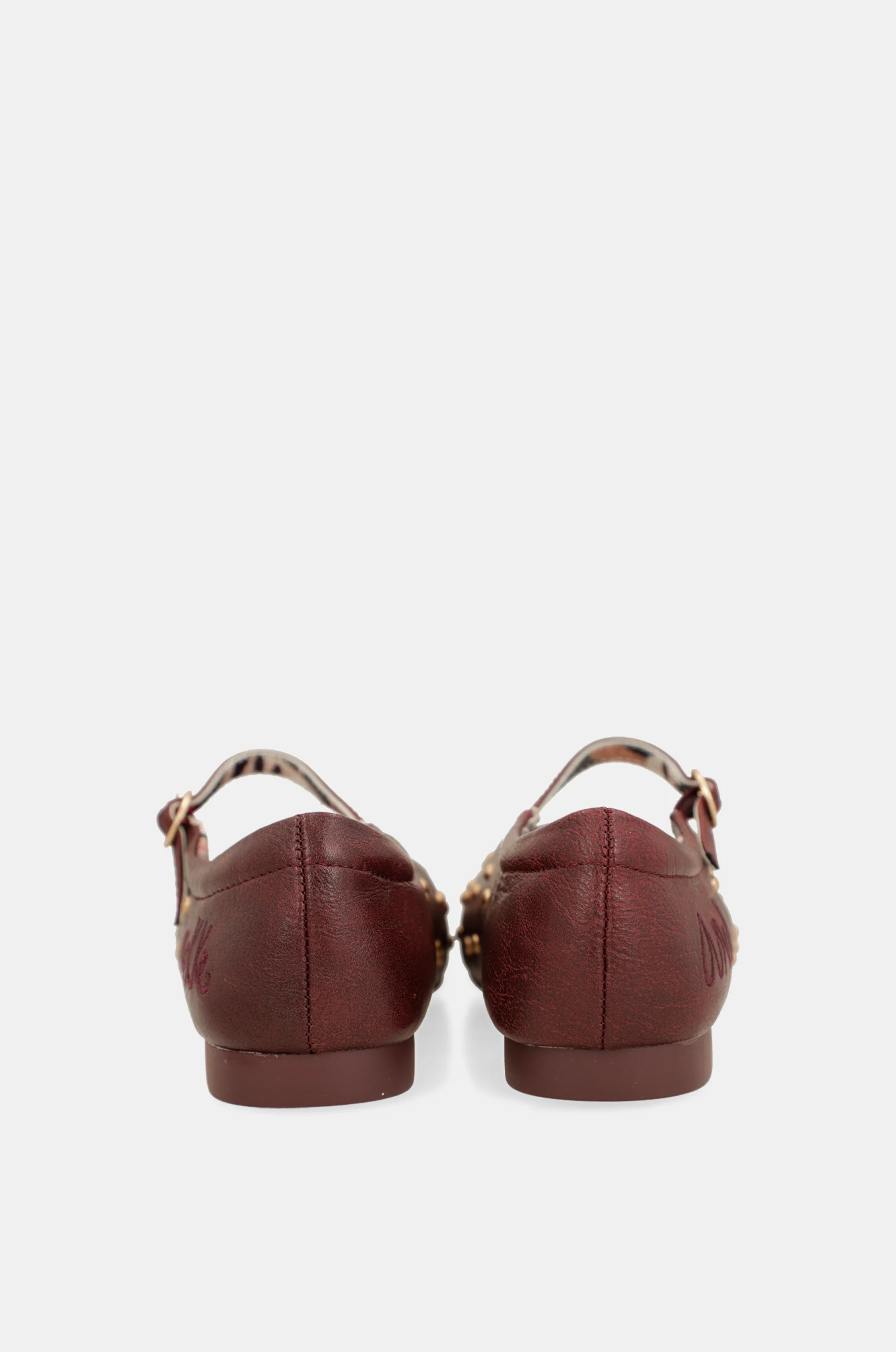 Ballerinas mit Nieten bordeaux - Image 4