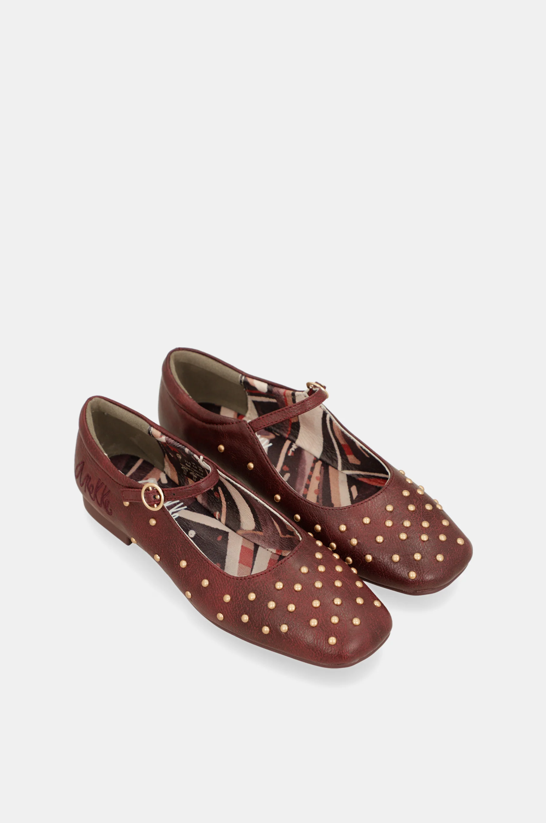 Ballerinas mit Nieten bordeaux - Image 7