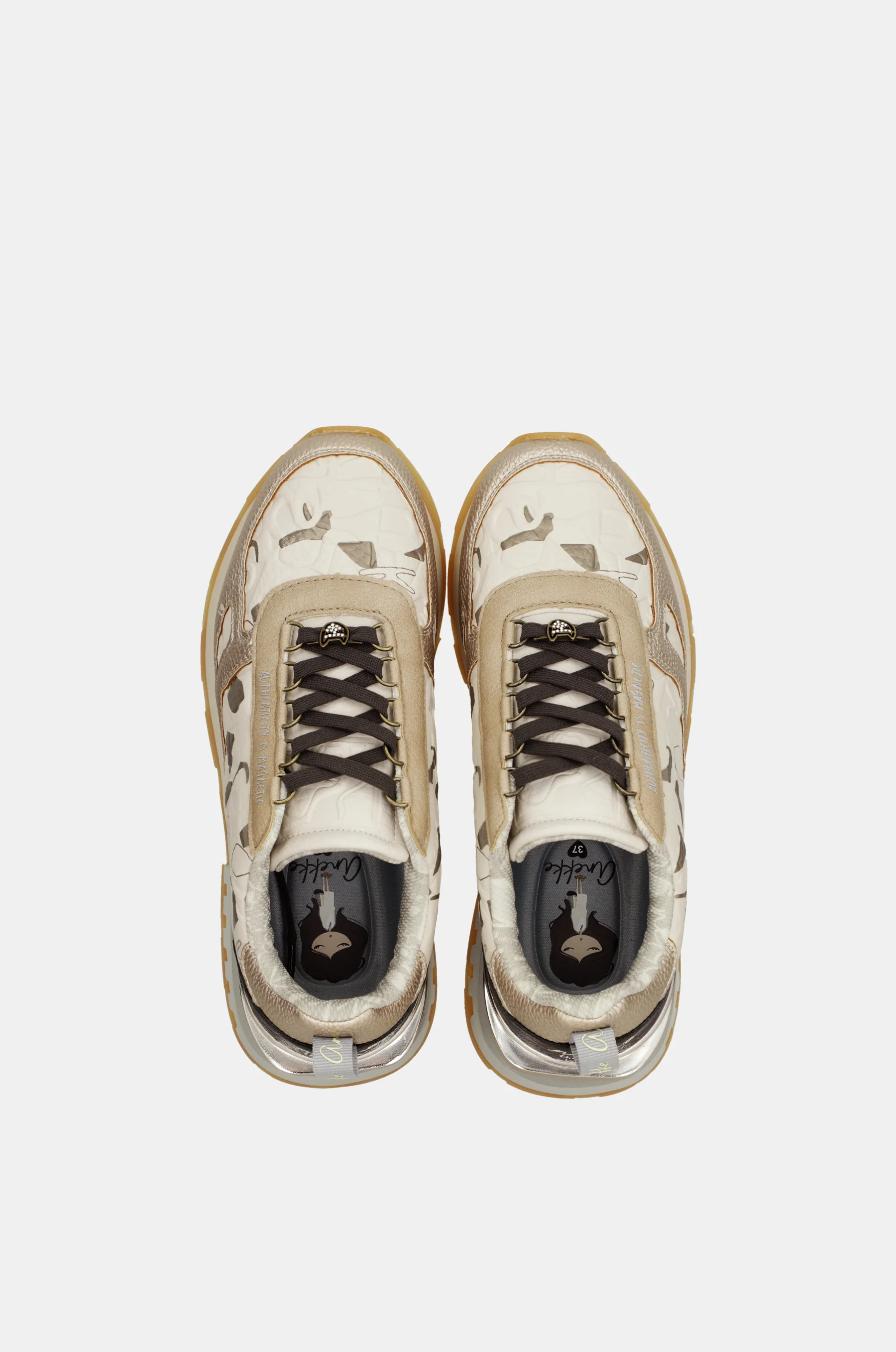 Beige-goldene Sneaker - Image 9