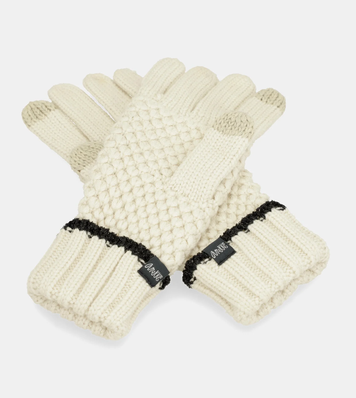 Beige Strickhandschuhe - Image 2