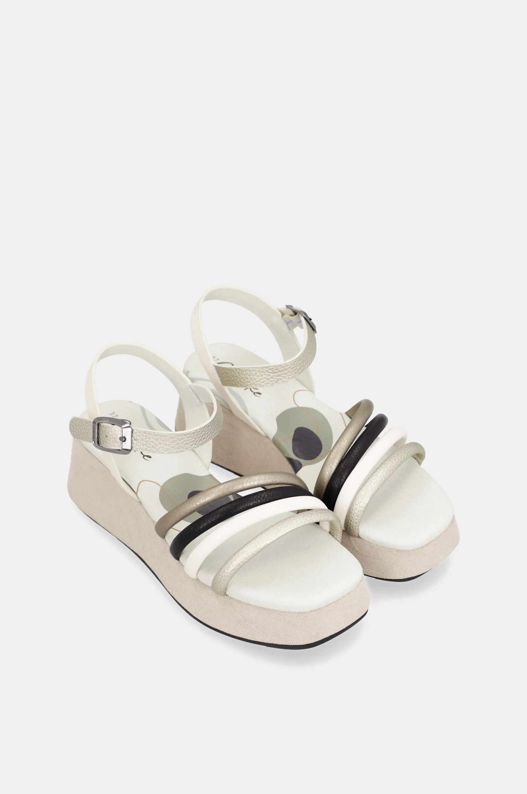 Beige Plateausandalen - Image 3
