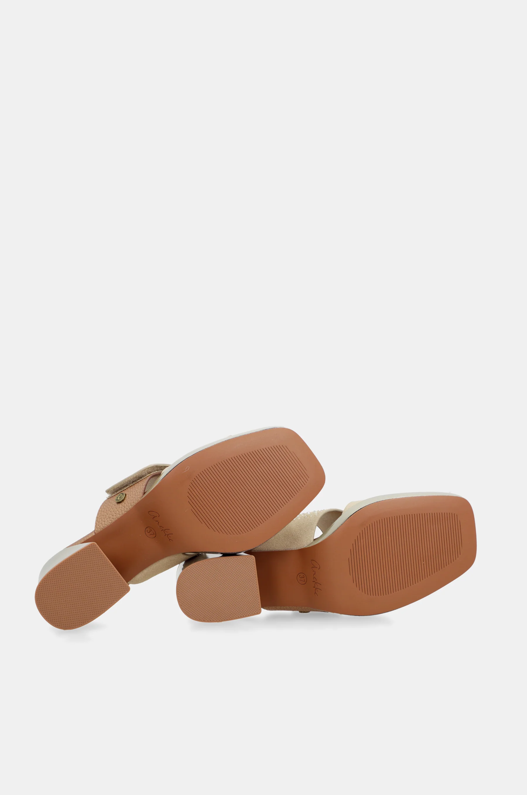 Beige Sandalen mit Strass - Image 6