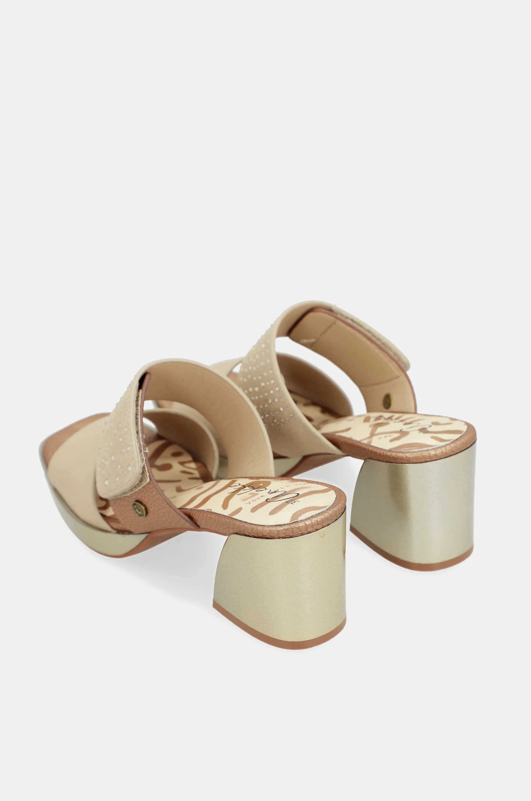 Beige Sandalen mit Strass - Image 7