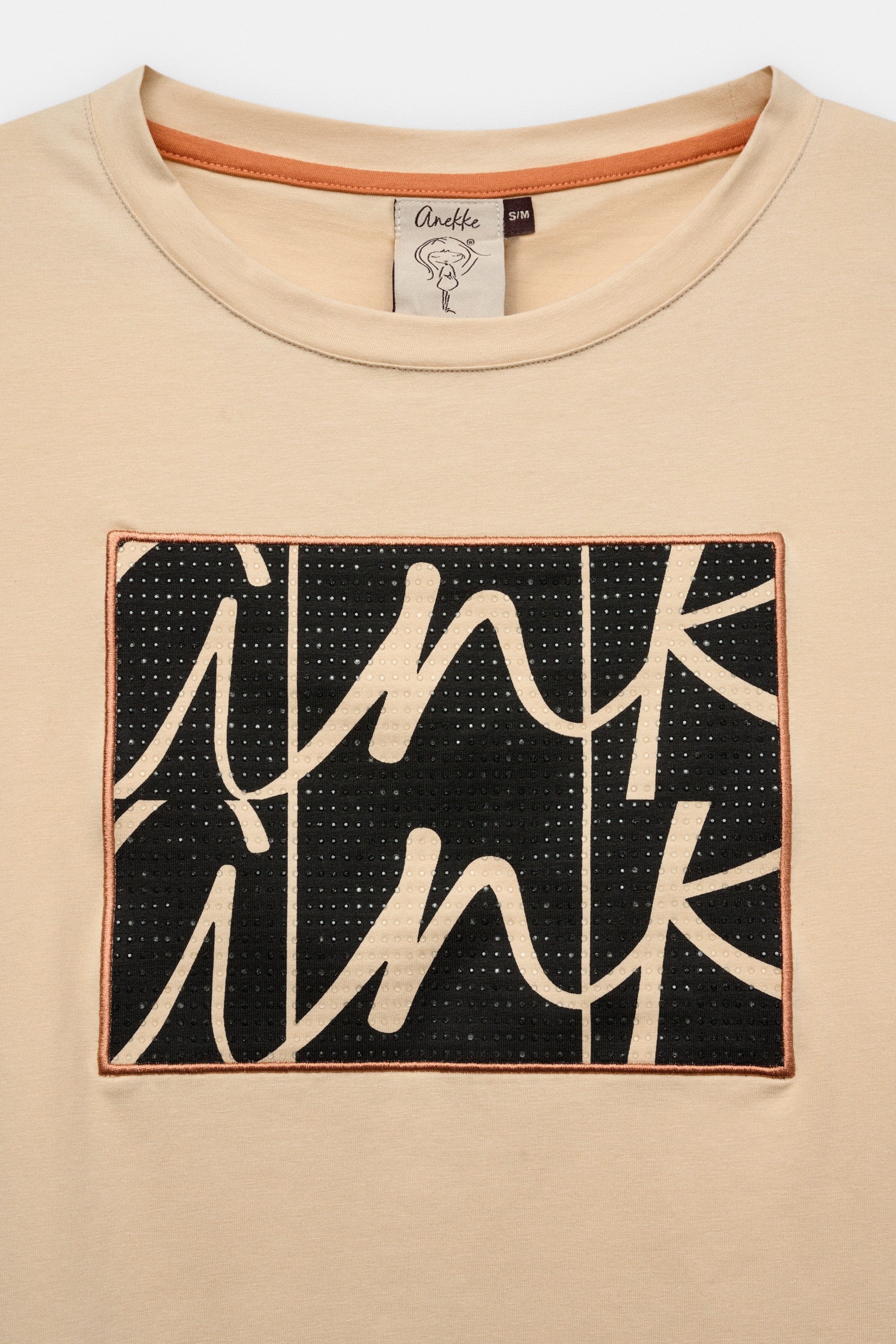 Beiges Kurzarm-T-Shirt - Image 3