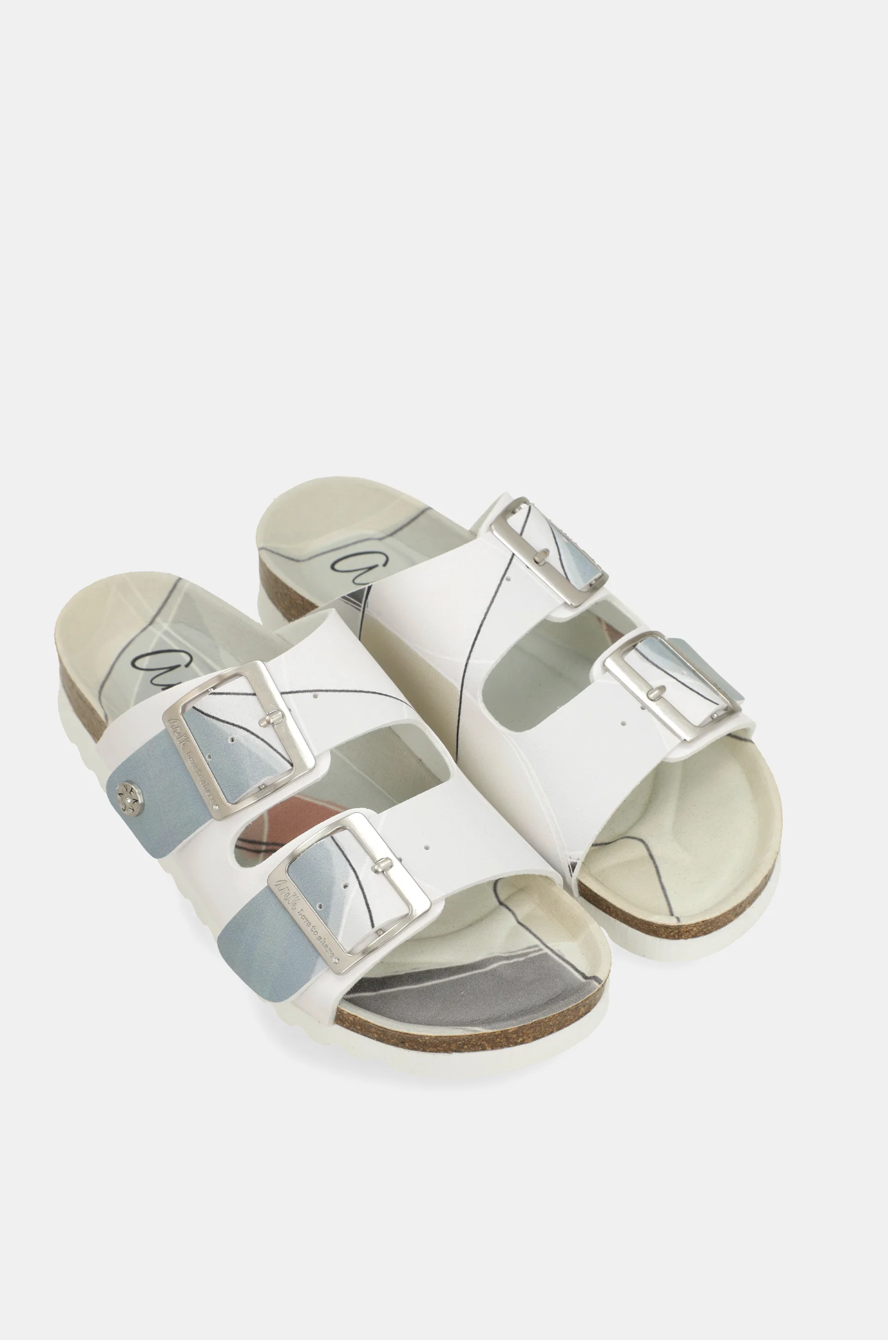 Blau-weiße Bio-Sandalen - Image 4