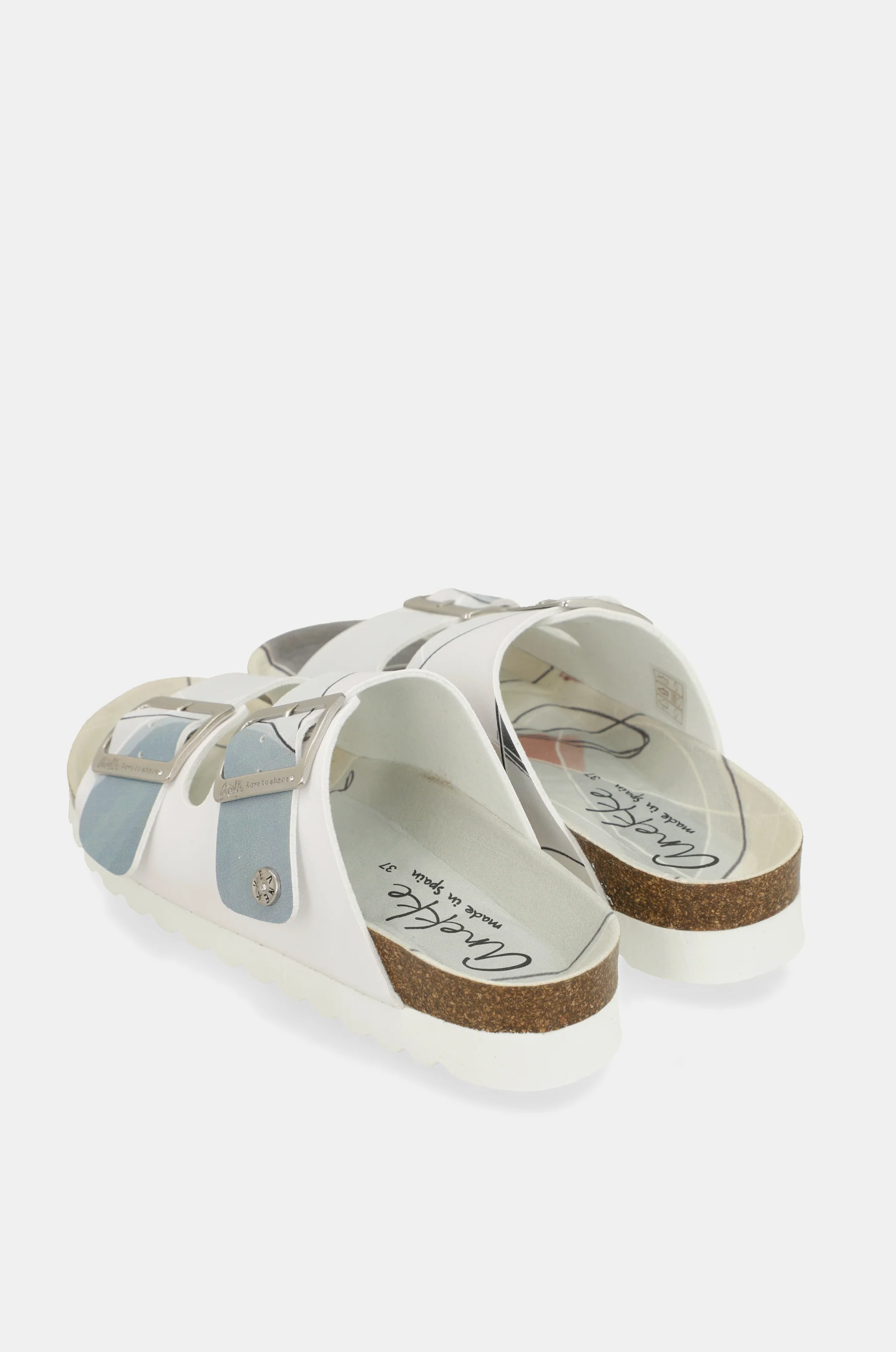 Blau-weiße Bio-Sandalen - Image 5