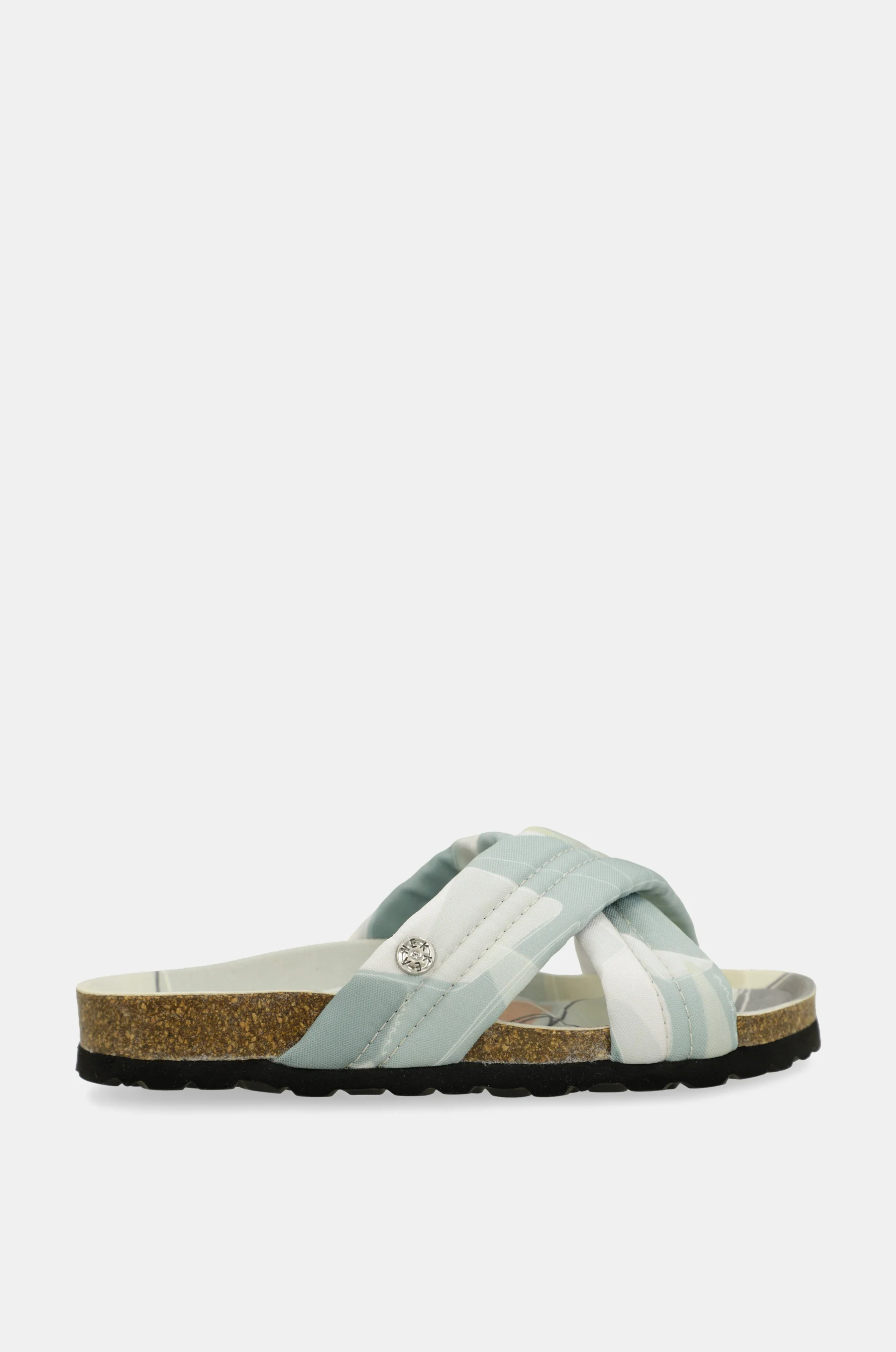 Blaue Kreuzsandalen