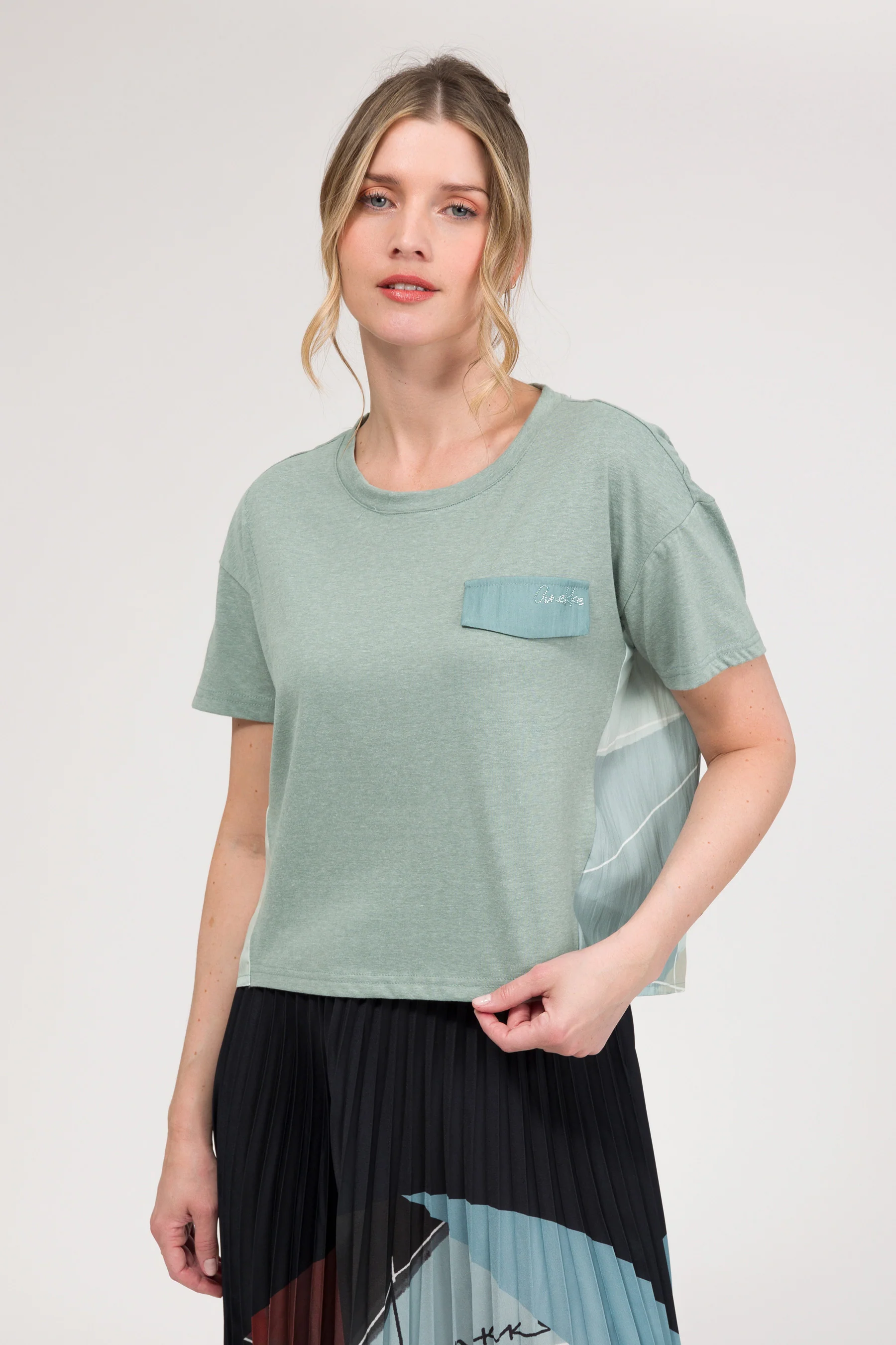 Blaues Kurzarm-T-Shirt - Image 2