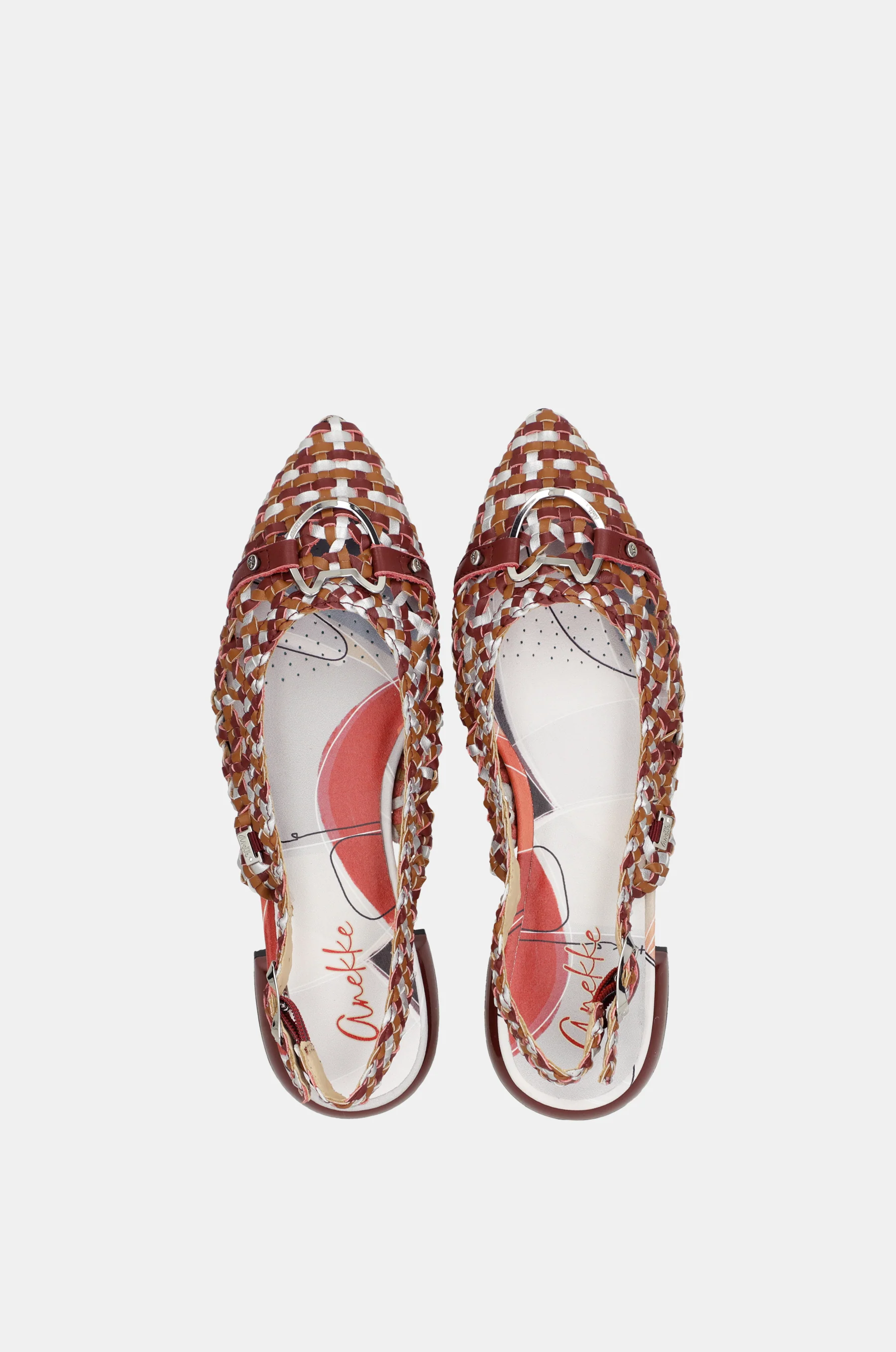 Bordeauxfarbene Slingback-Sandalen - Image 7