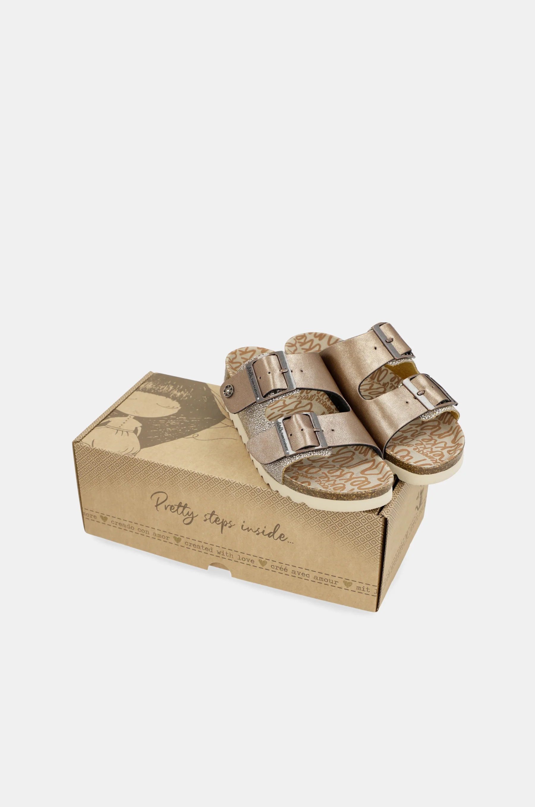 Bronzefarbene Bio-Sandalen für Damen - Image 8