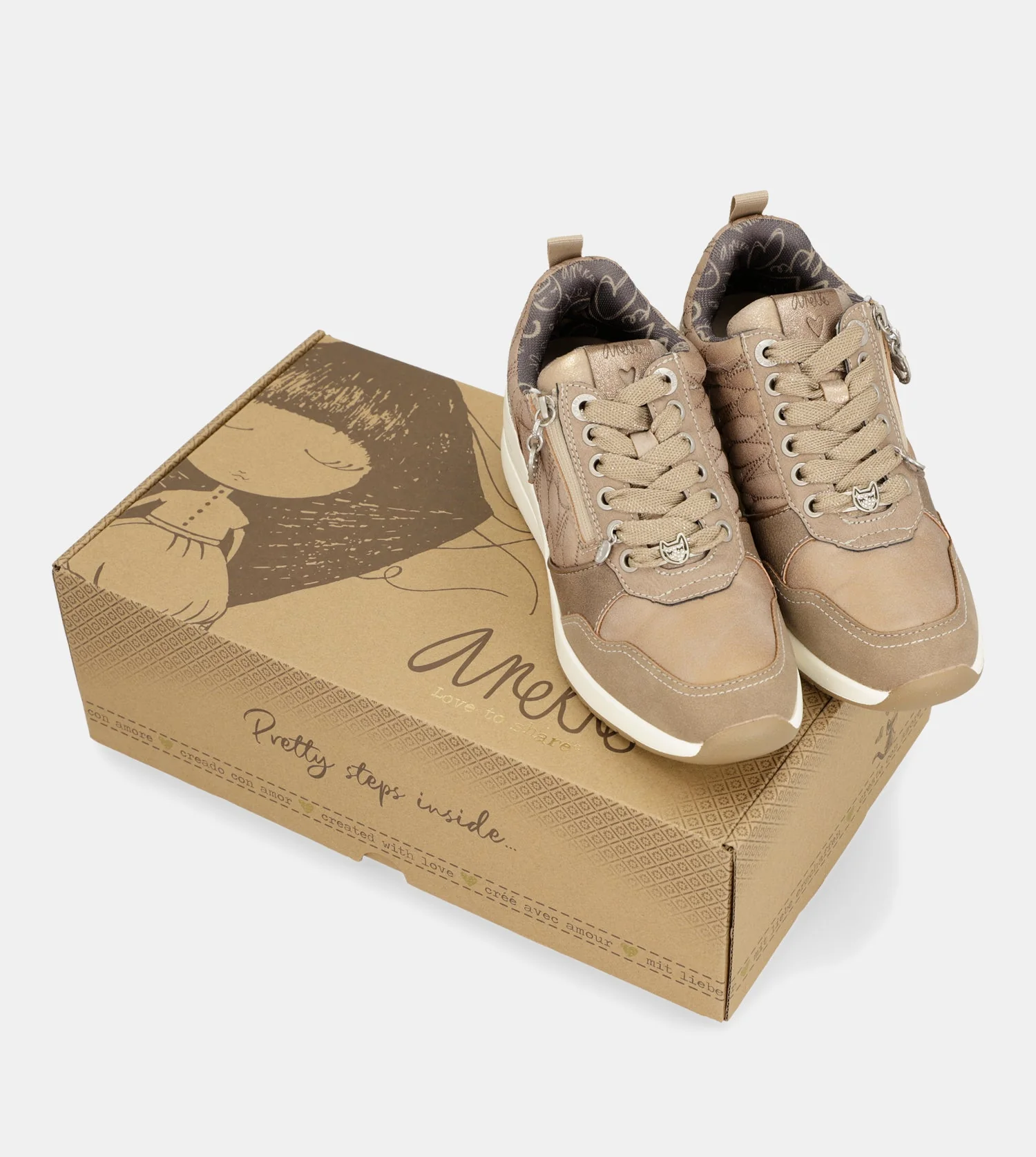 Braune Sneakers mit Keilabsatz von Dreams - Image 2