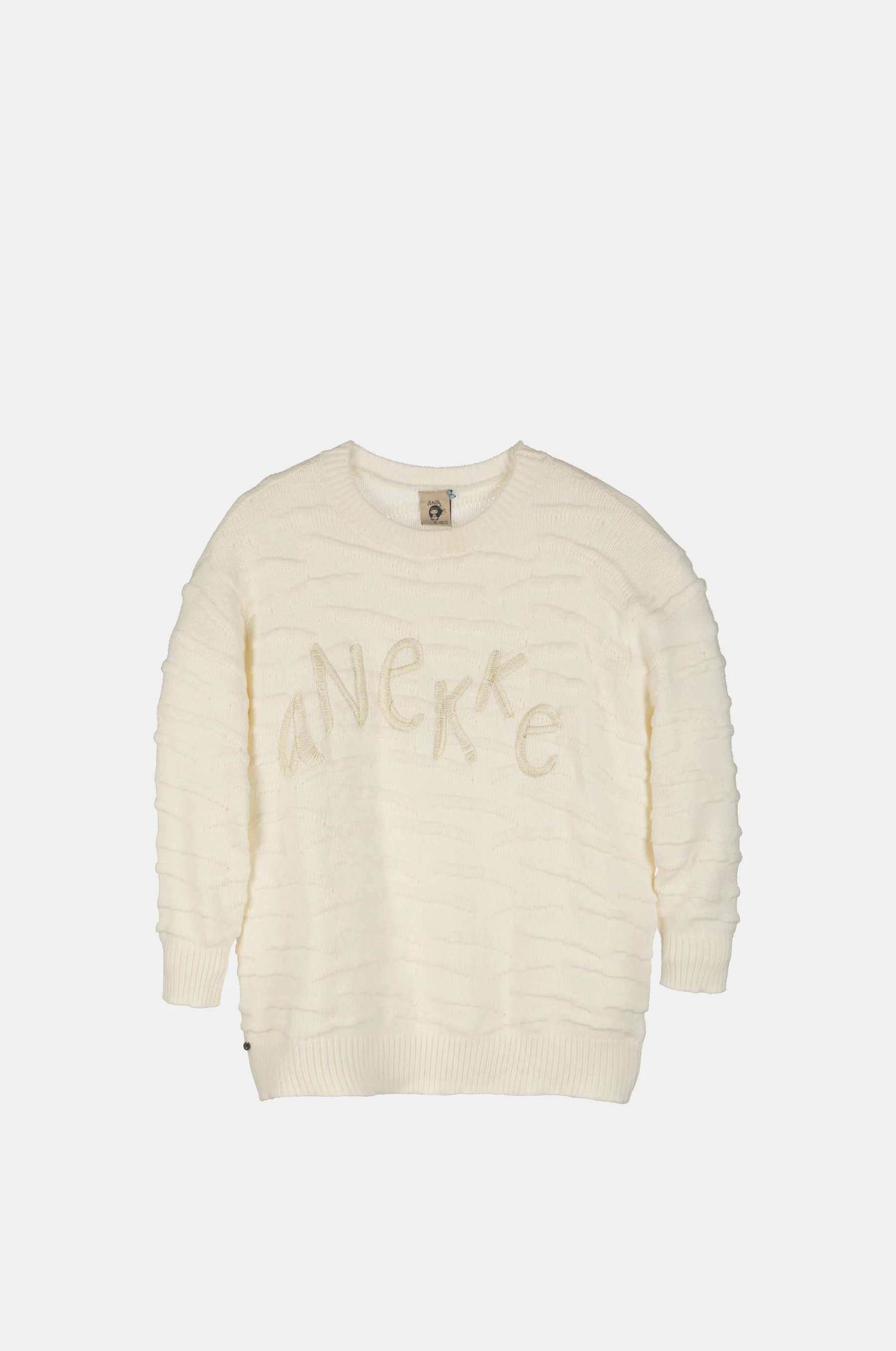 Ecrufarbener Strickpullover