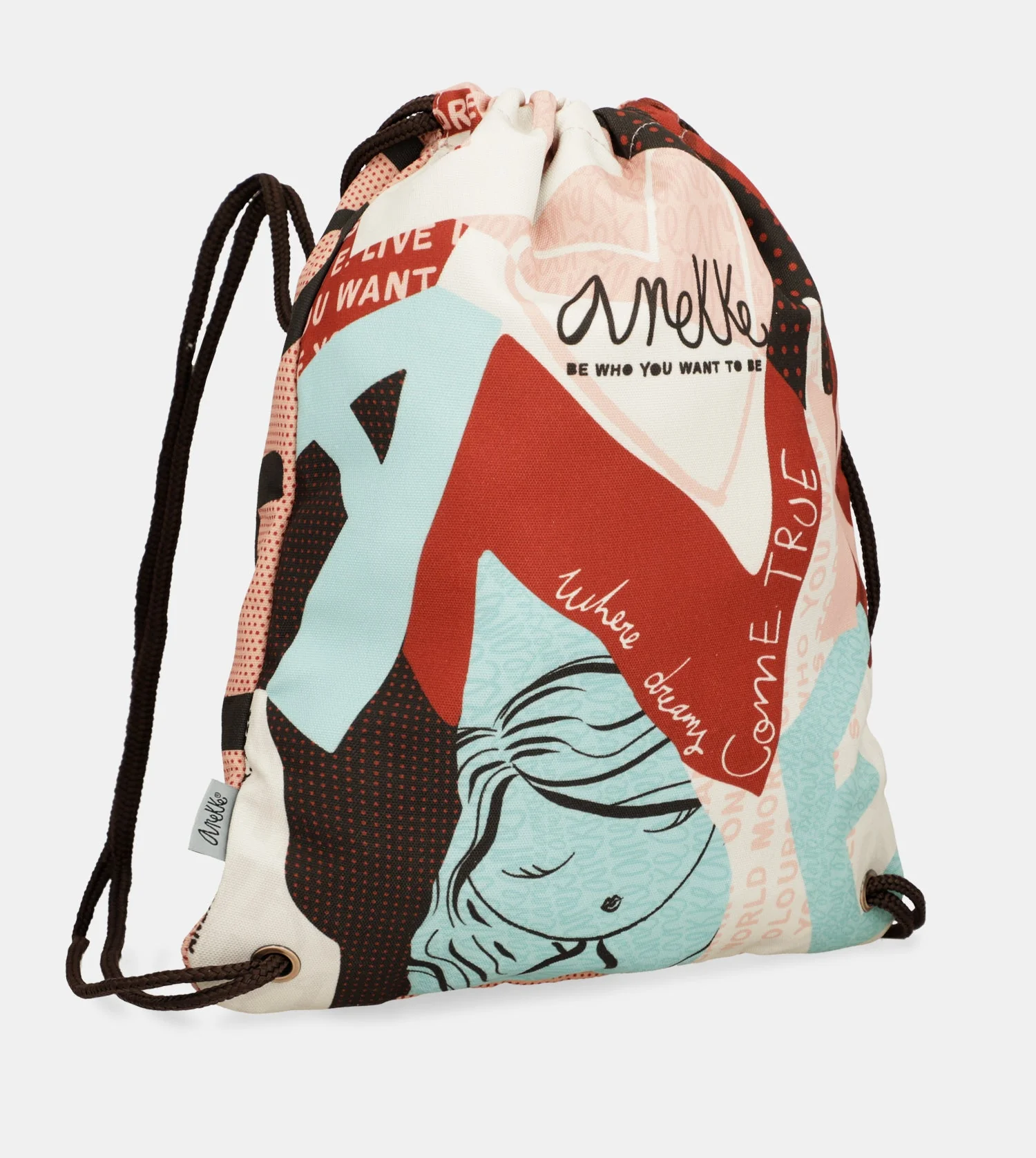 Fashion Rucksack aus Stoff mit Kordelzug - Image 5