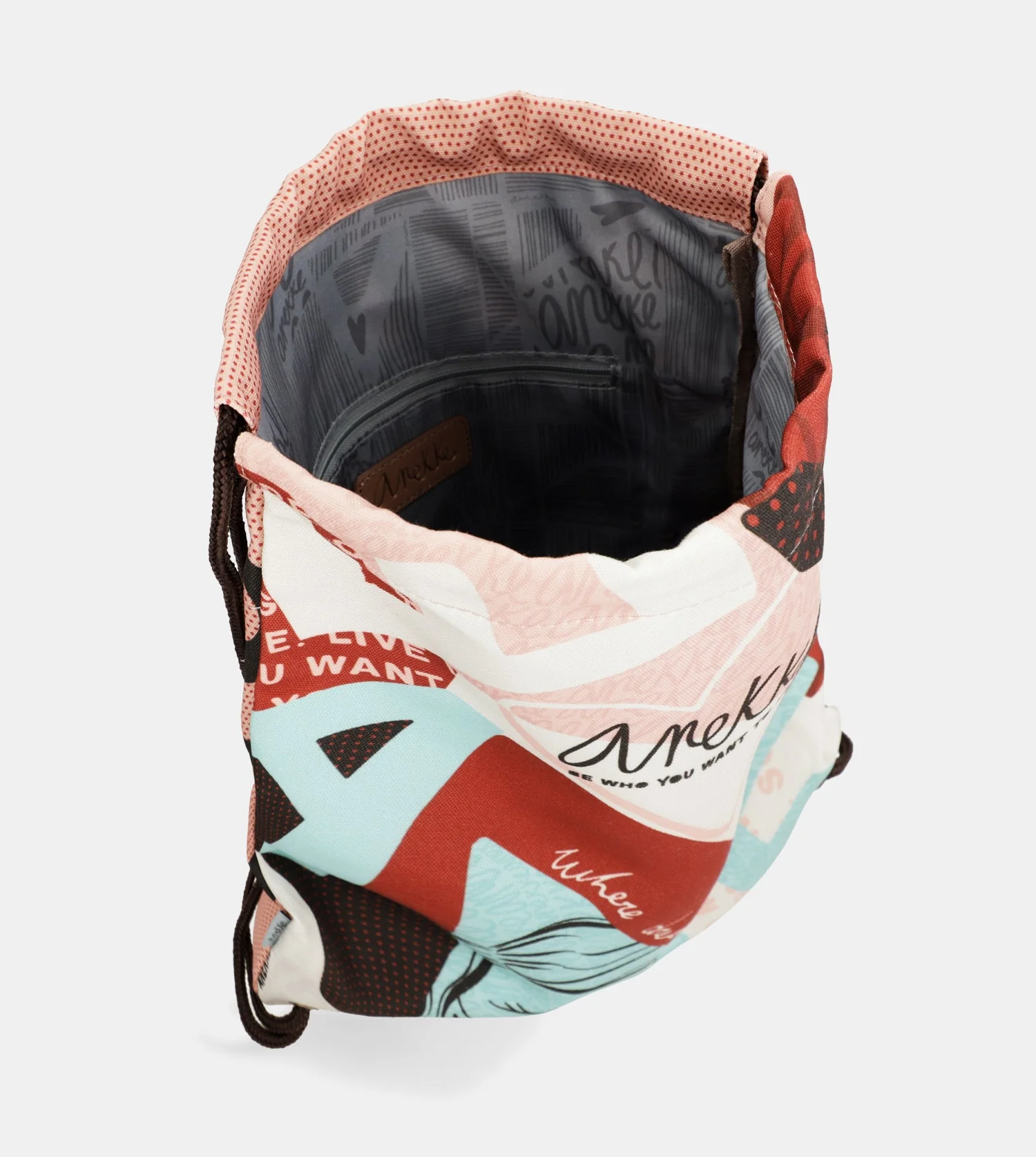 Fashion Rucksack aus Stoff mit Kordelzug - Image 7