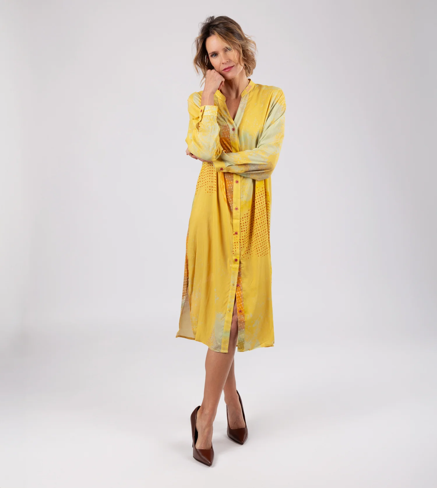 Gelbes Hemdkleid - Image 2