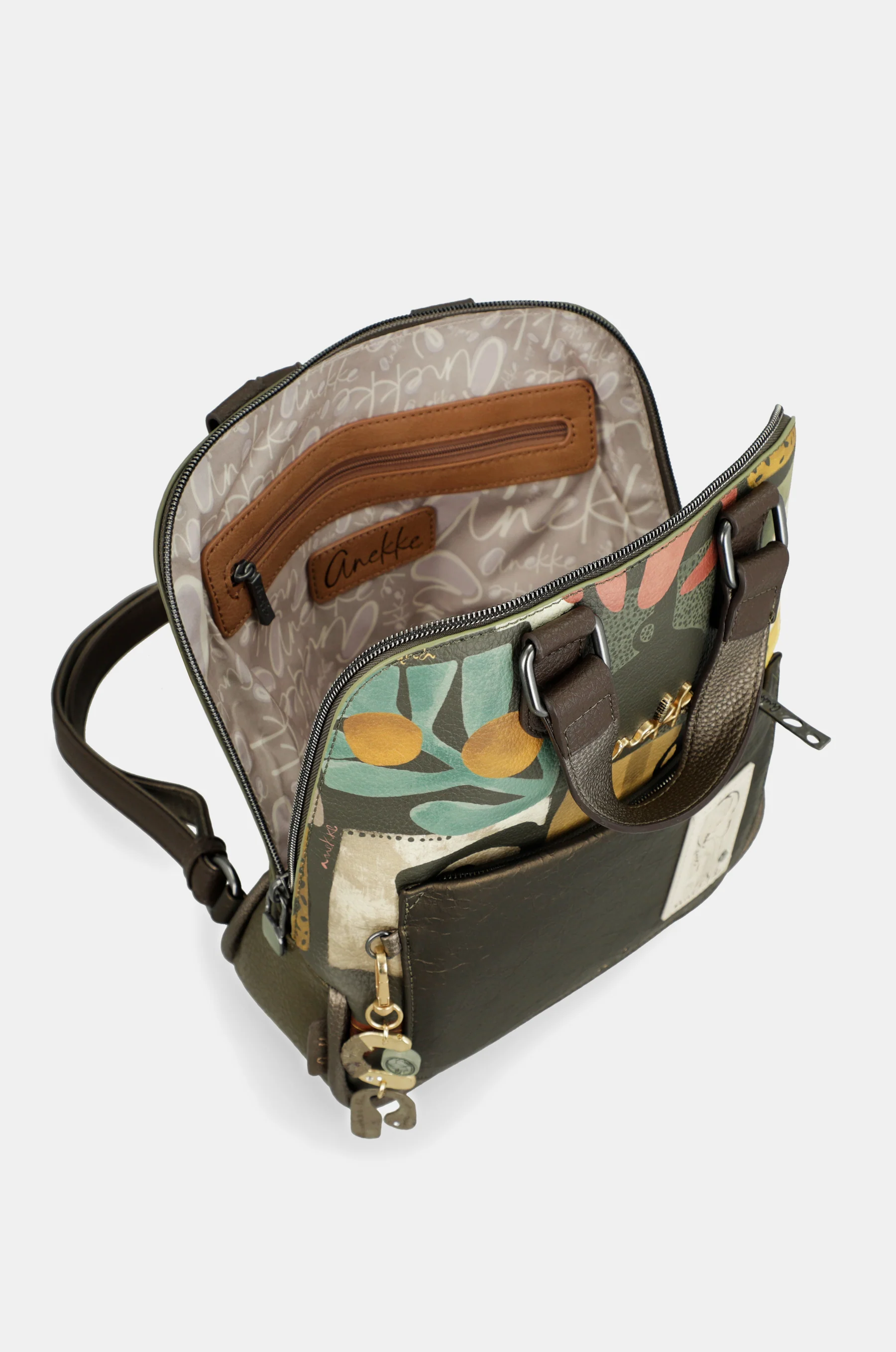 Gemusterter Rucksack mit kurzem Griff Amphora - Image 6
