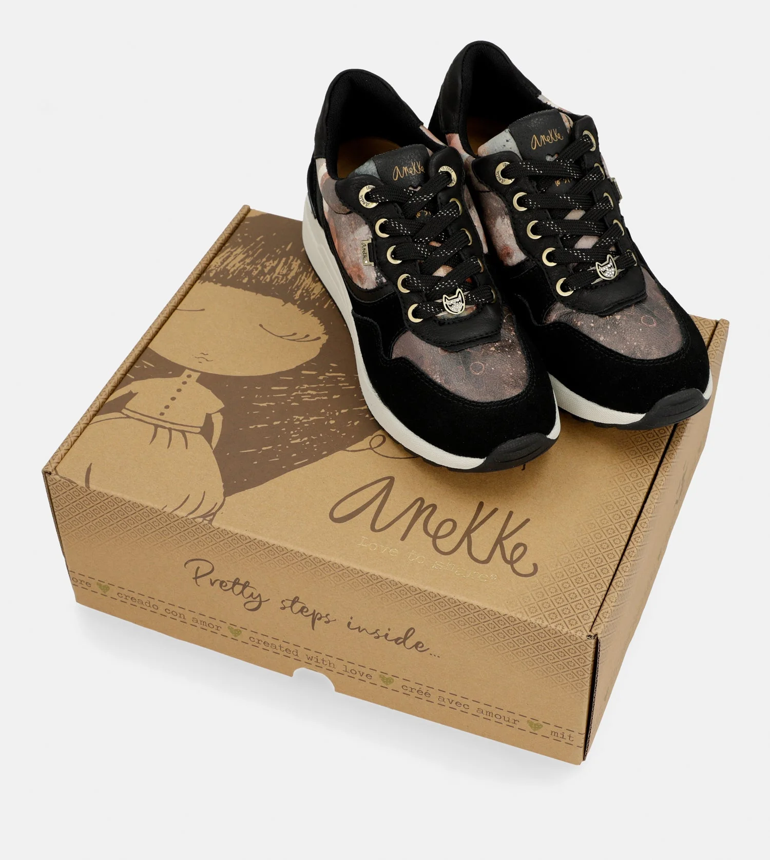 Gepolsterter schwarzer Keilsneaker - Image 7