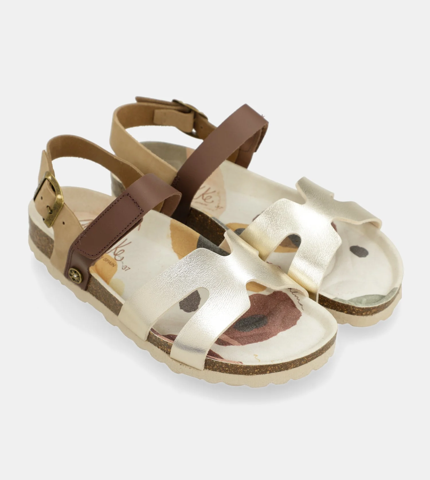 Goldene und braune Sandalen - Image 6