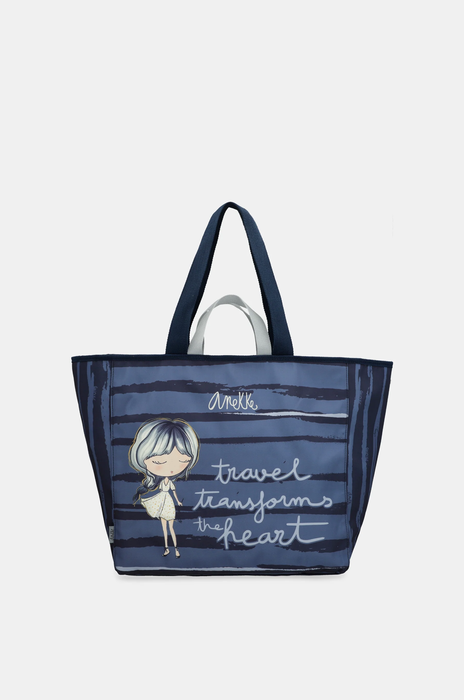 Große blaue Strandtasche