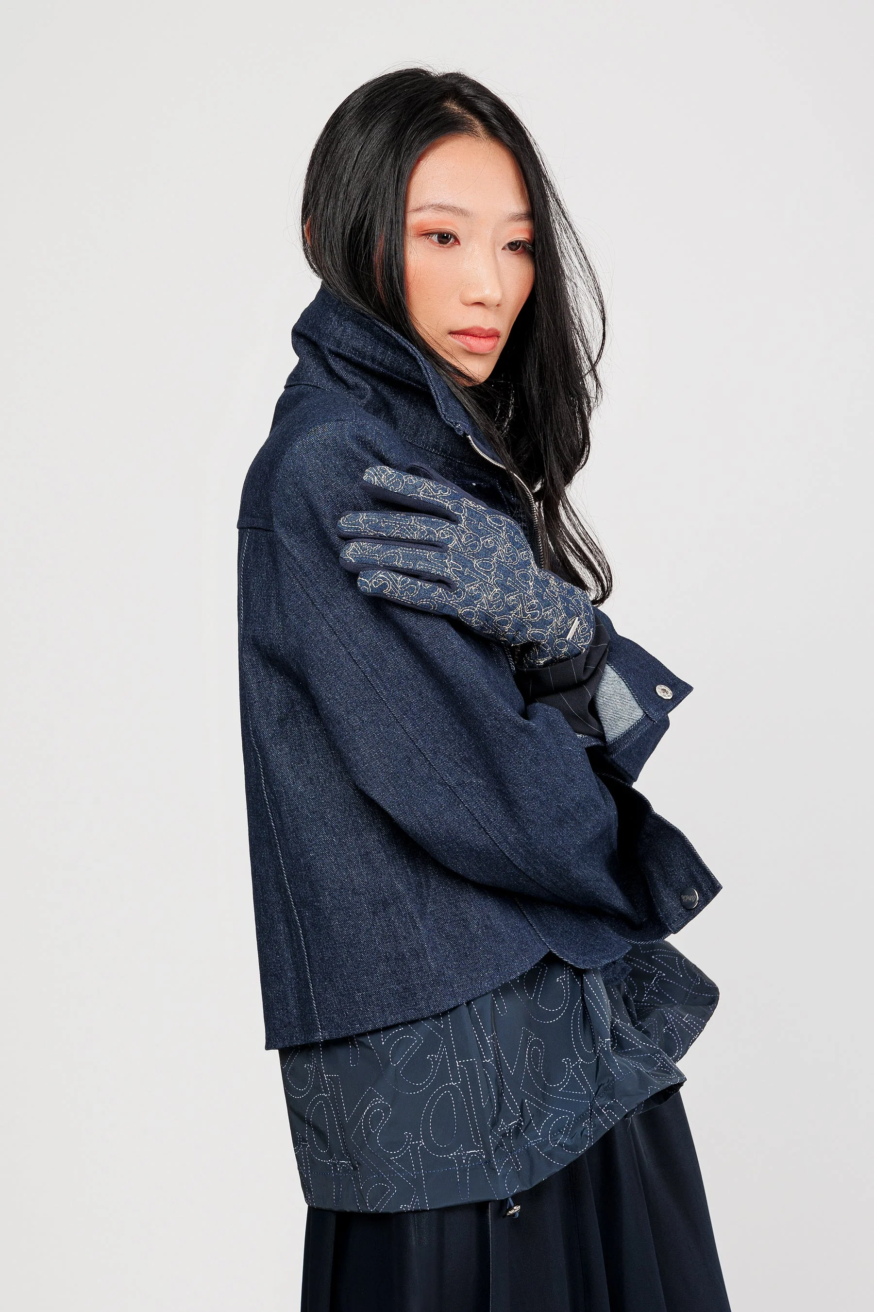Handschuhe Denim gemustert - Image 2