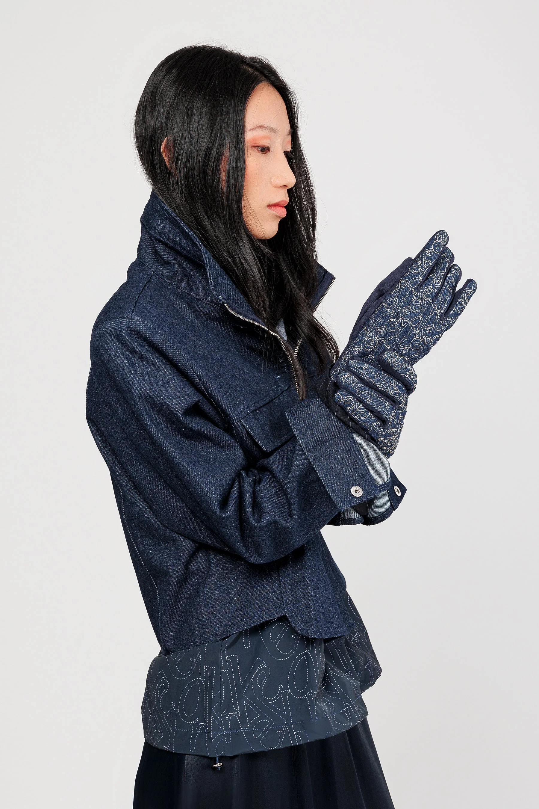 Handschuhe Denim gemustert - Image 4