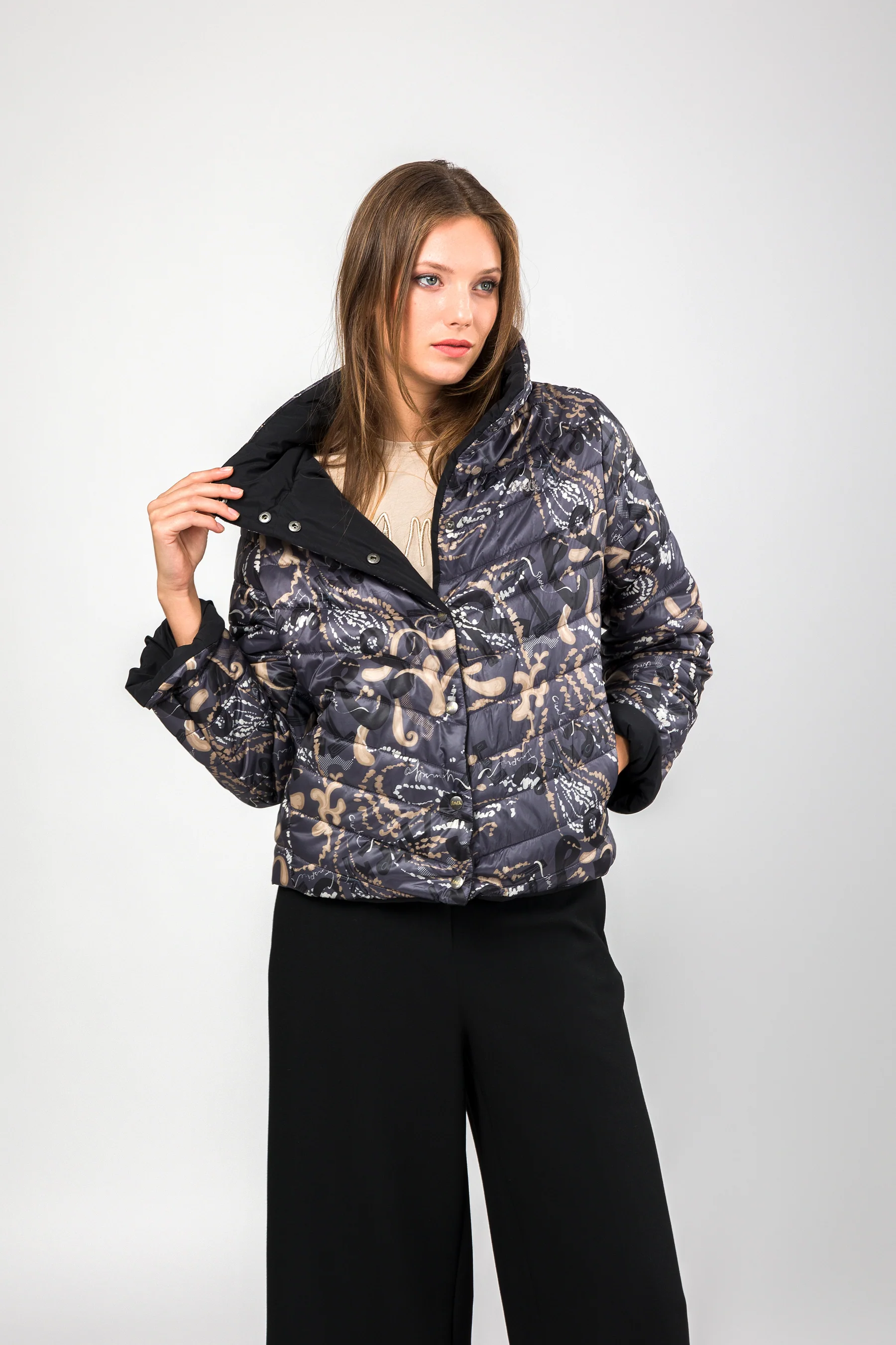 Jacke wendbar grau - Image 4