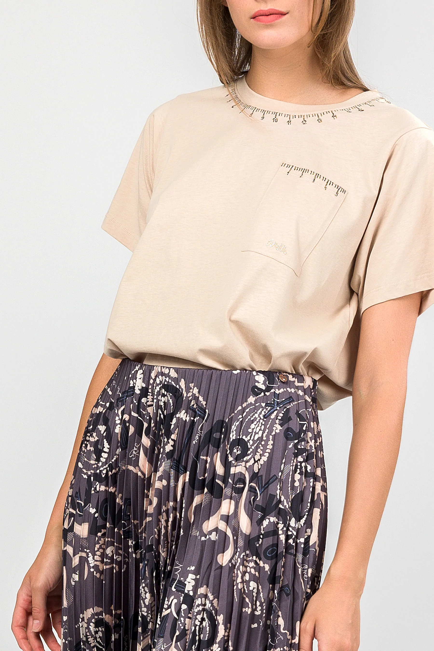 Kurzarm-T-Shirt beige Studio - Image 2