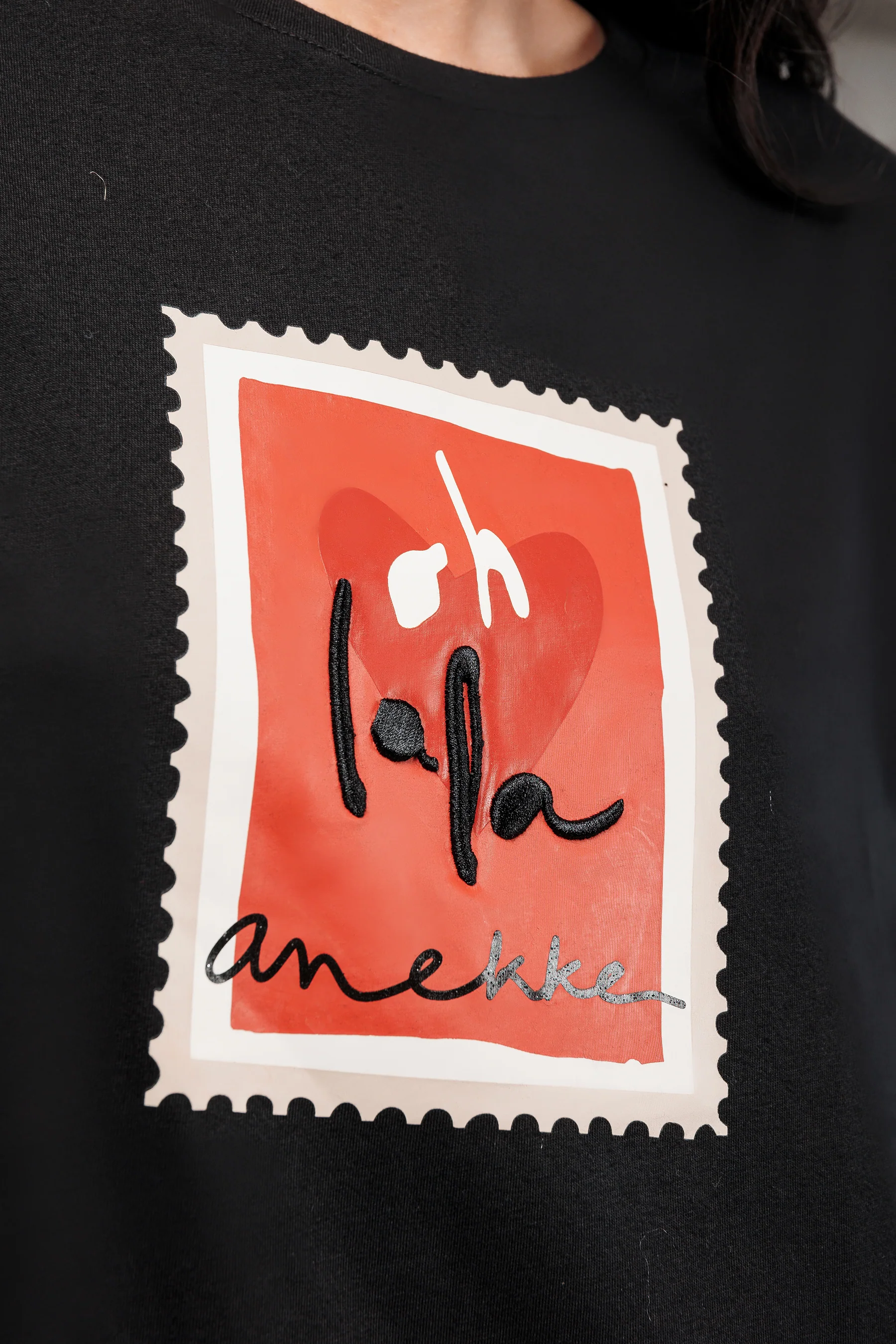 Kurzarm-T-Shirt schwarz Mademoiselle - Image 2
