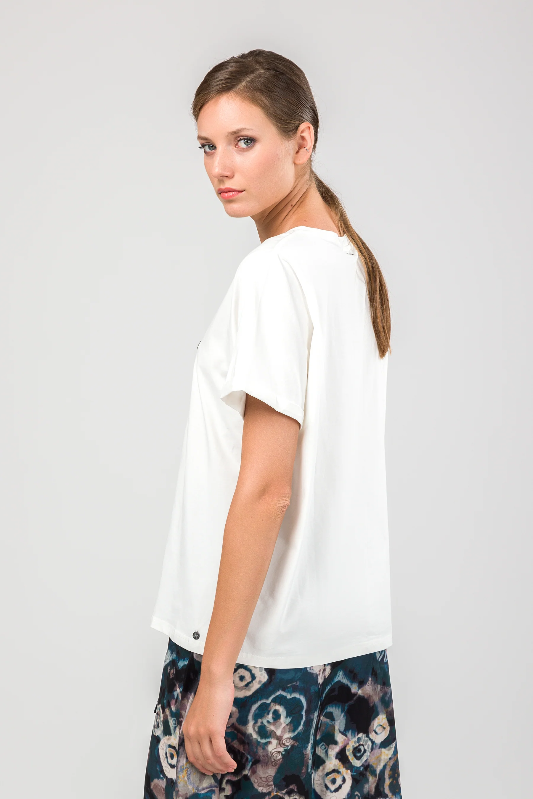 Kurzarm-T-Shirt weiß Studio - Image 3