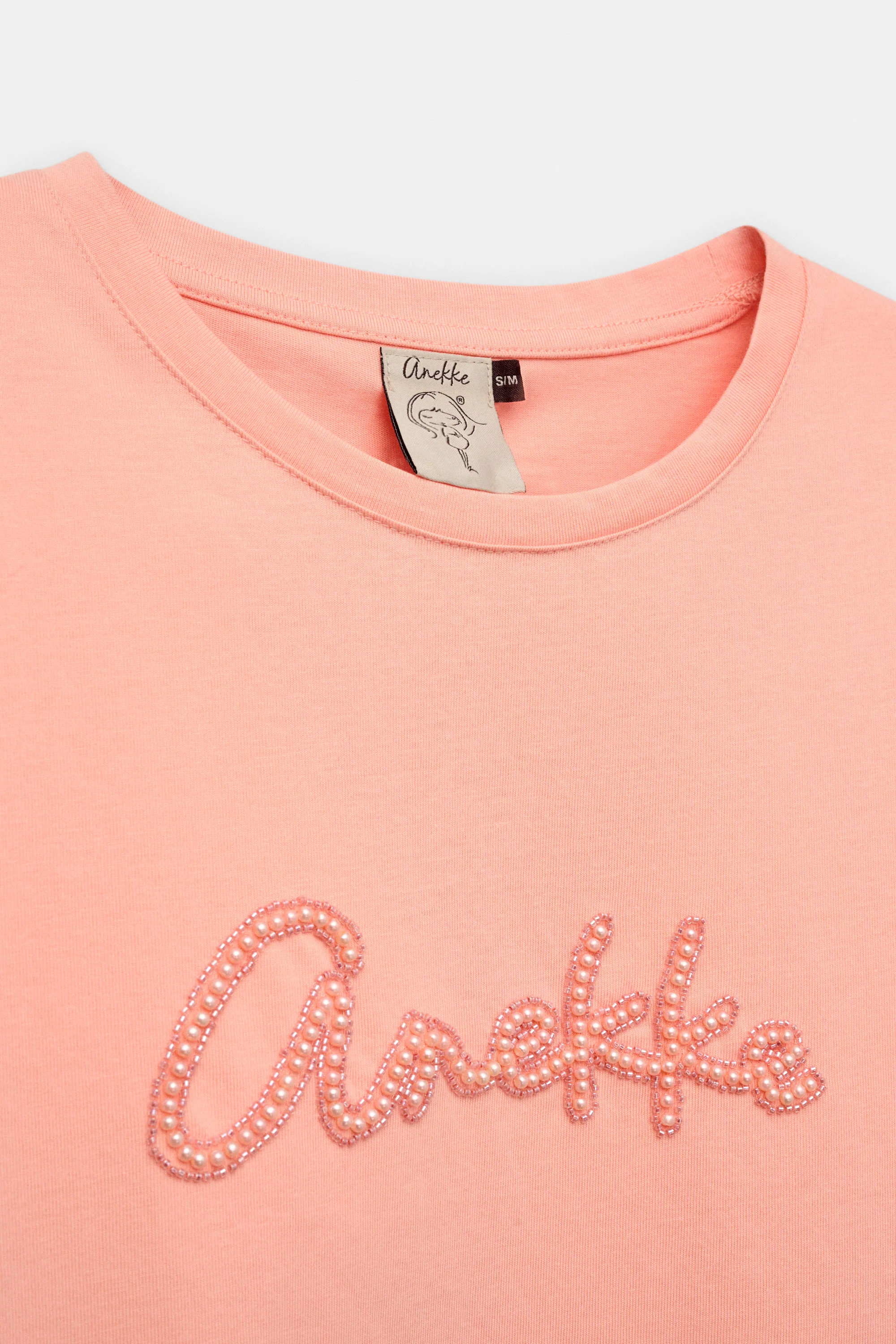 Lachsfarbenes T-Shirt mit Logo - Image 3