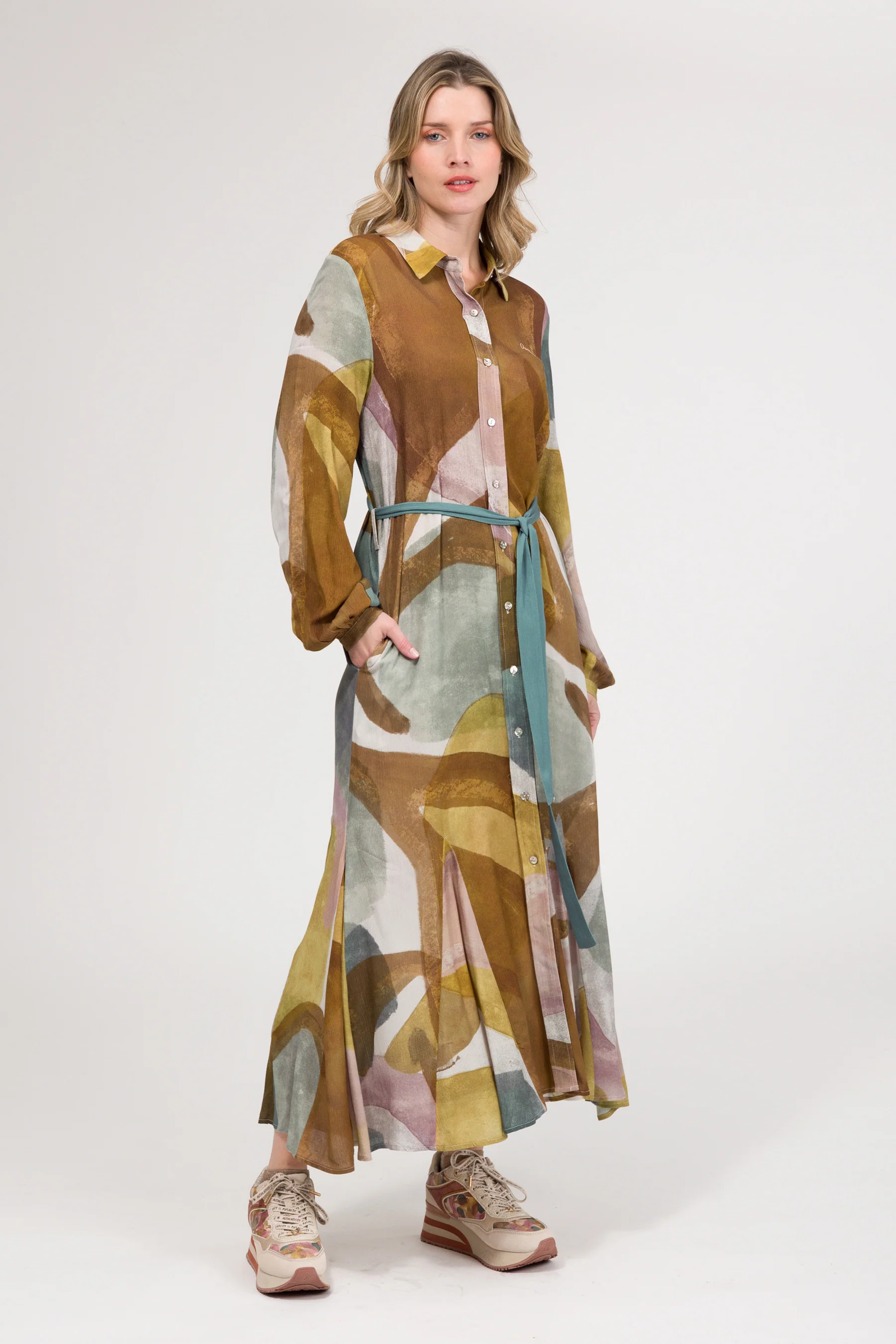 Langärmliges Midikleid - Image 3