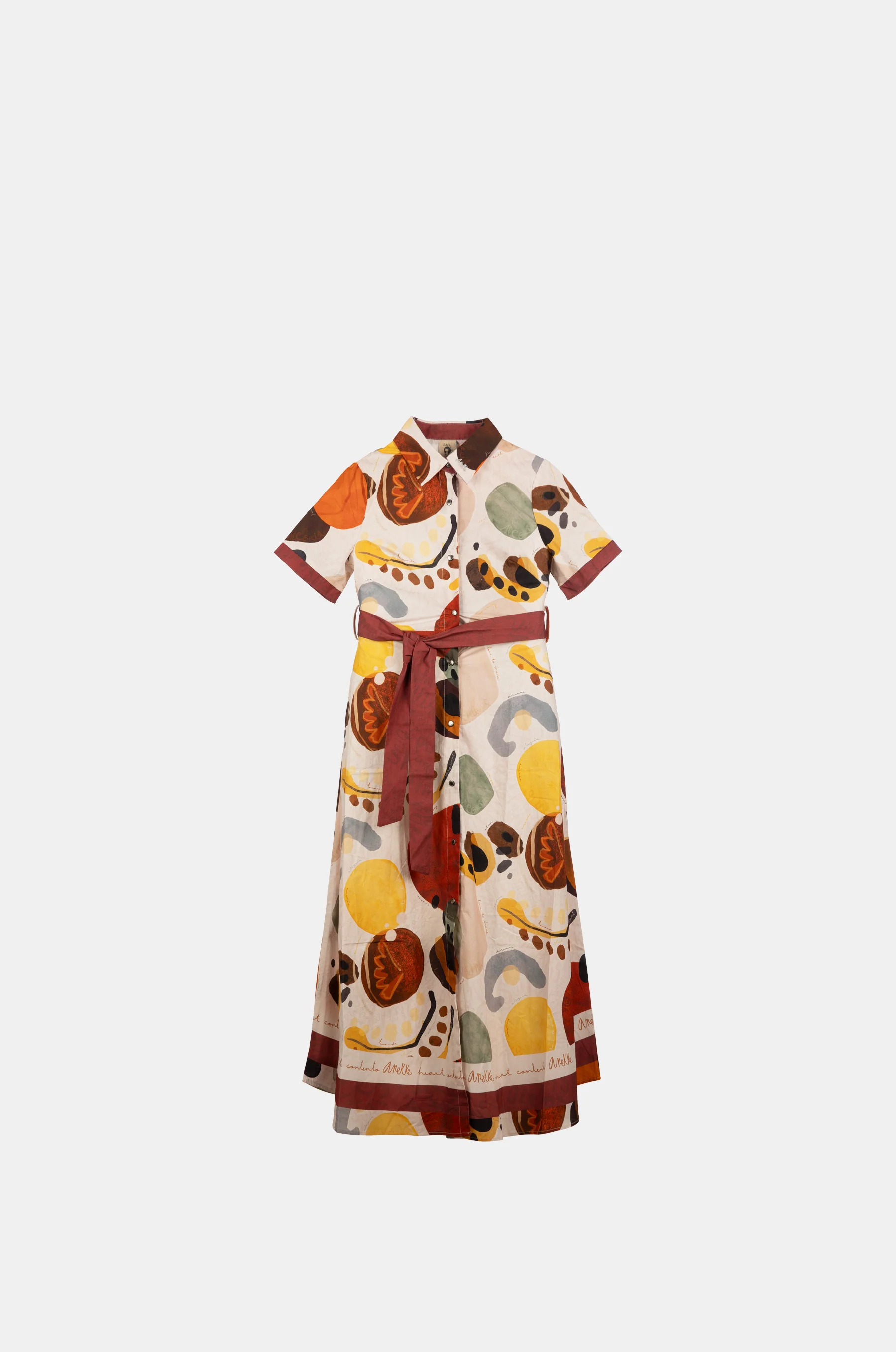 Langes Kurzarmkleid Alma