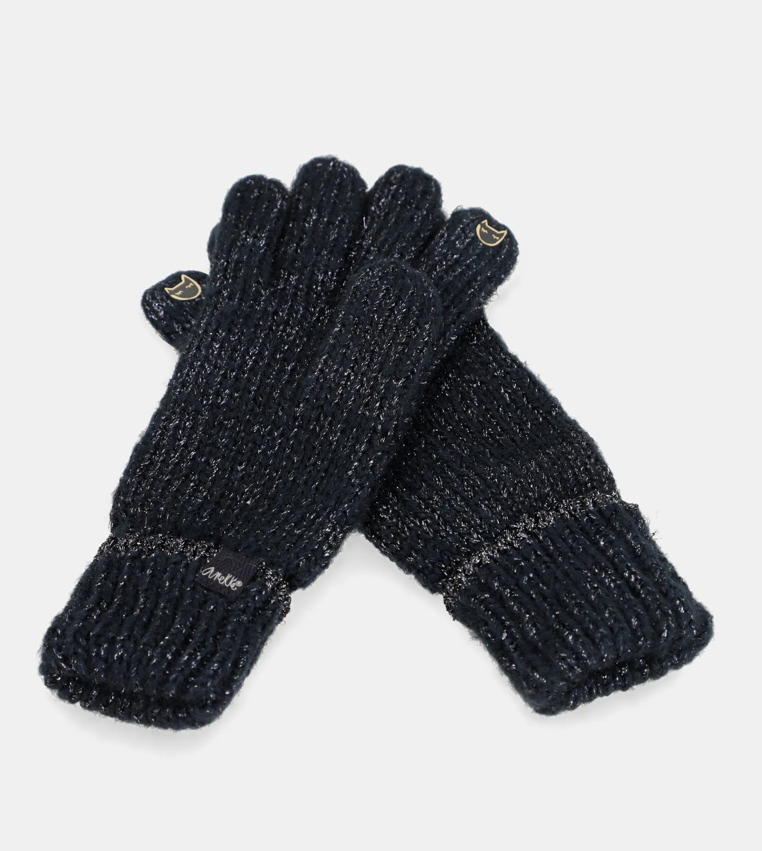 Marineblaue Logomania-Handschuhe - Image 4