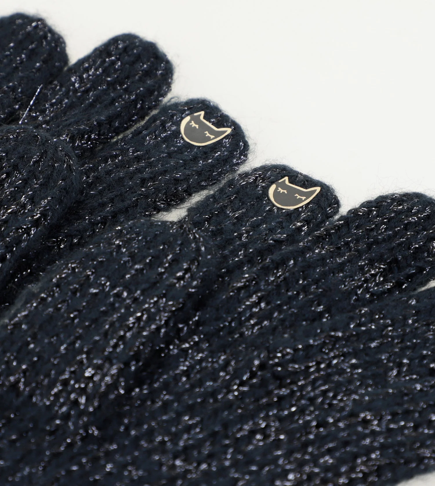 Marineblaue Logomania-Handschuhe - Image 5