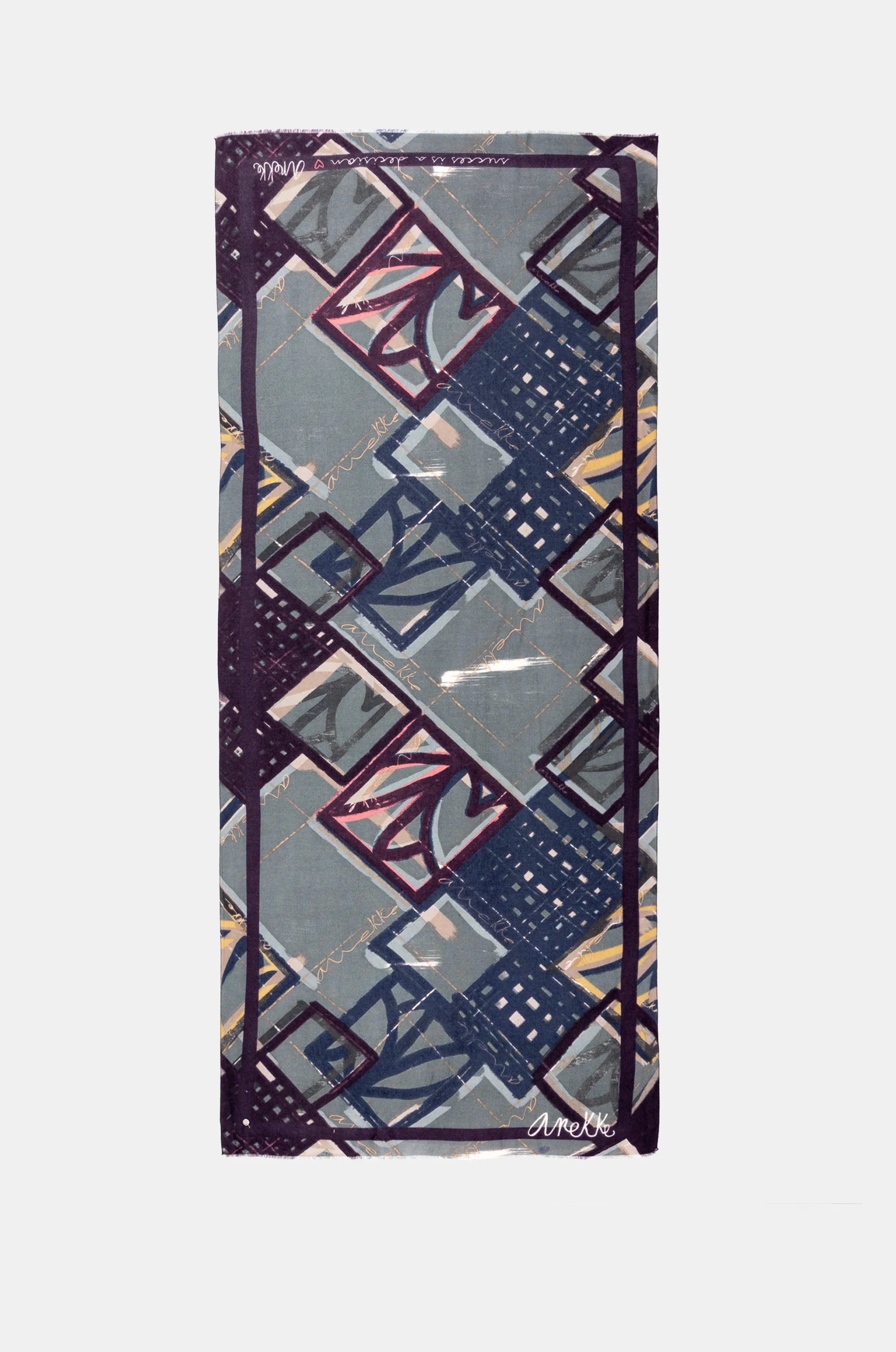 Pashmina gemustert blau - Image 2