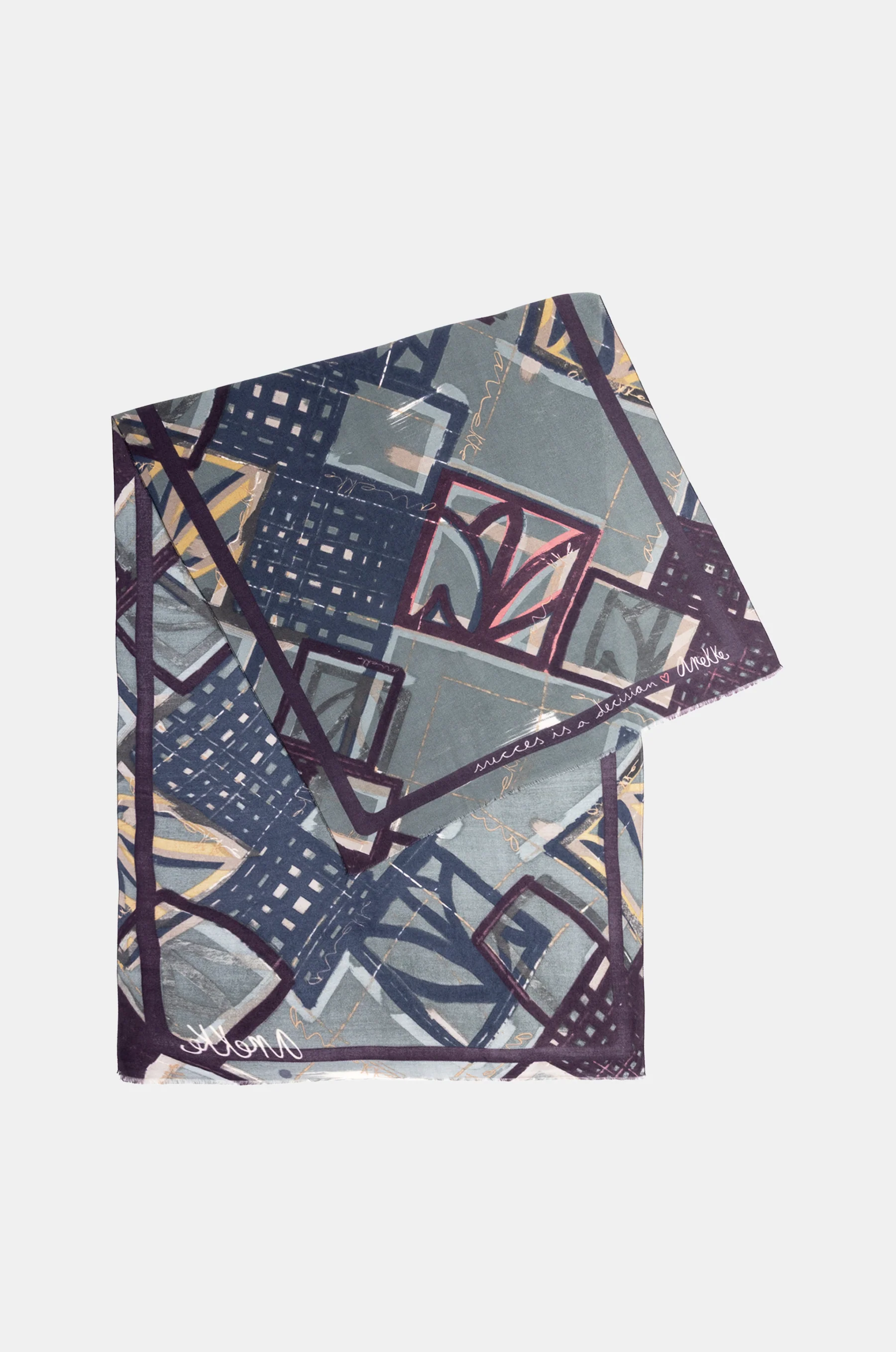 Pashmina gemustert blau - Image 4