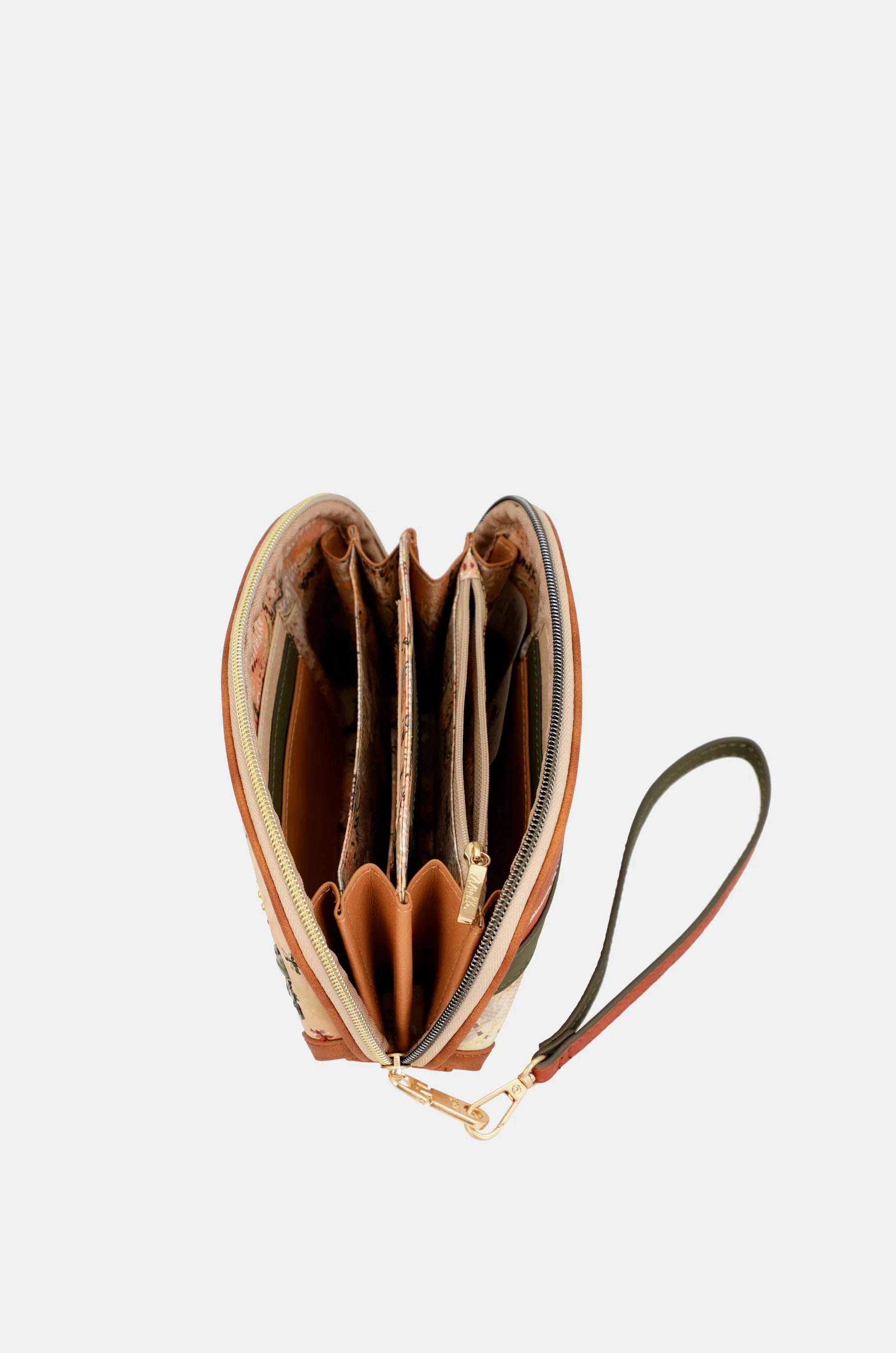 Peace & Love – Kamelfarbene RFID-Reisetasche - Image 8