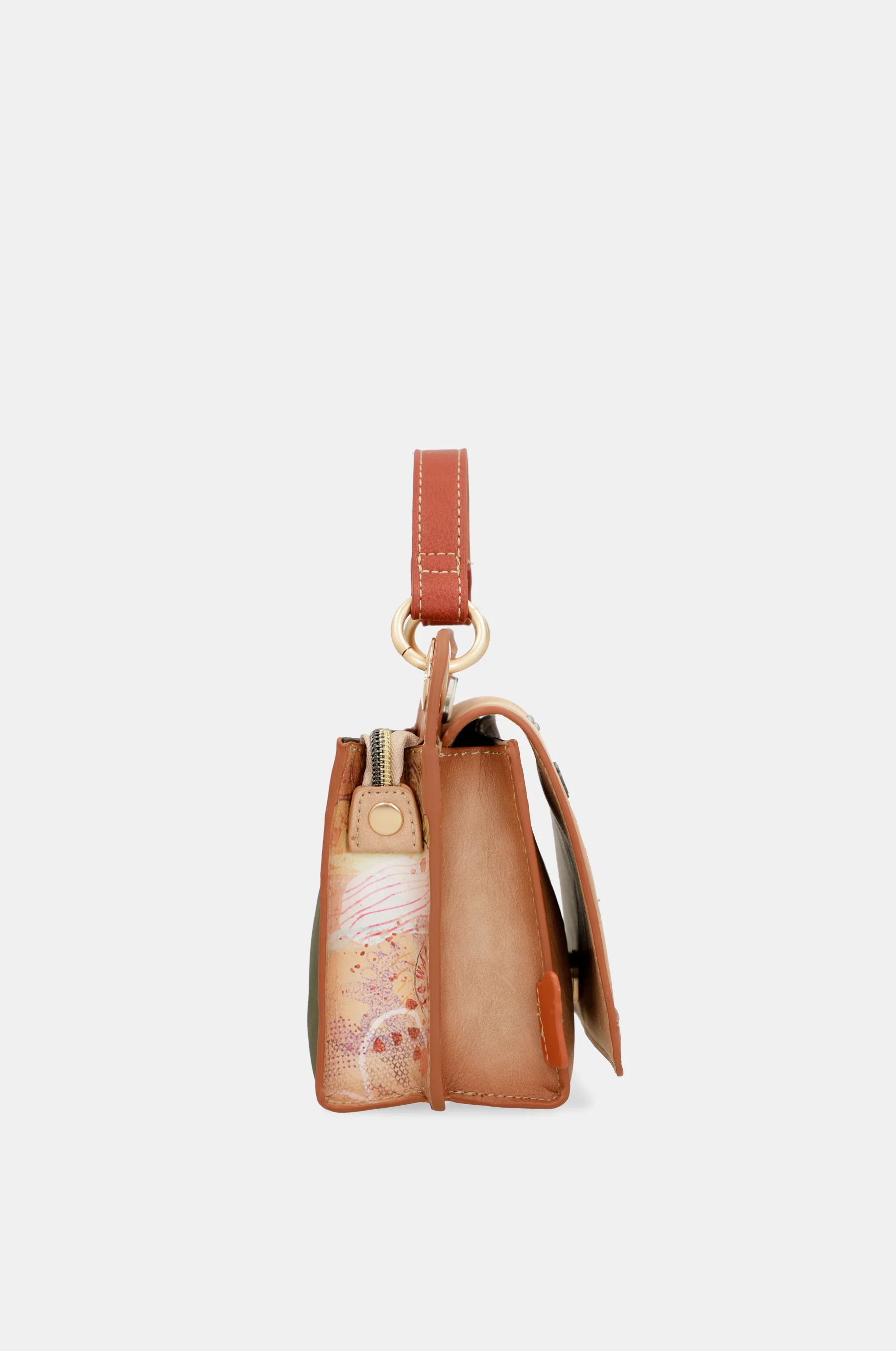 Peace & Love – Kamelfarbene Mini-Tasche - Image 4