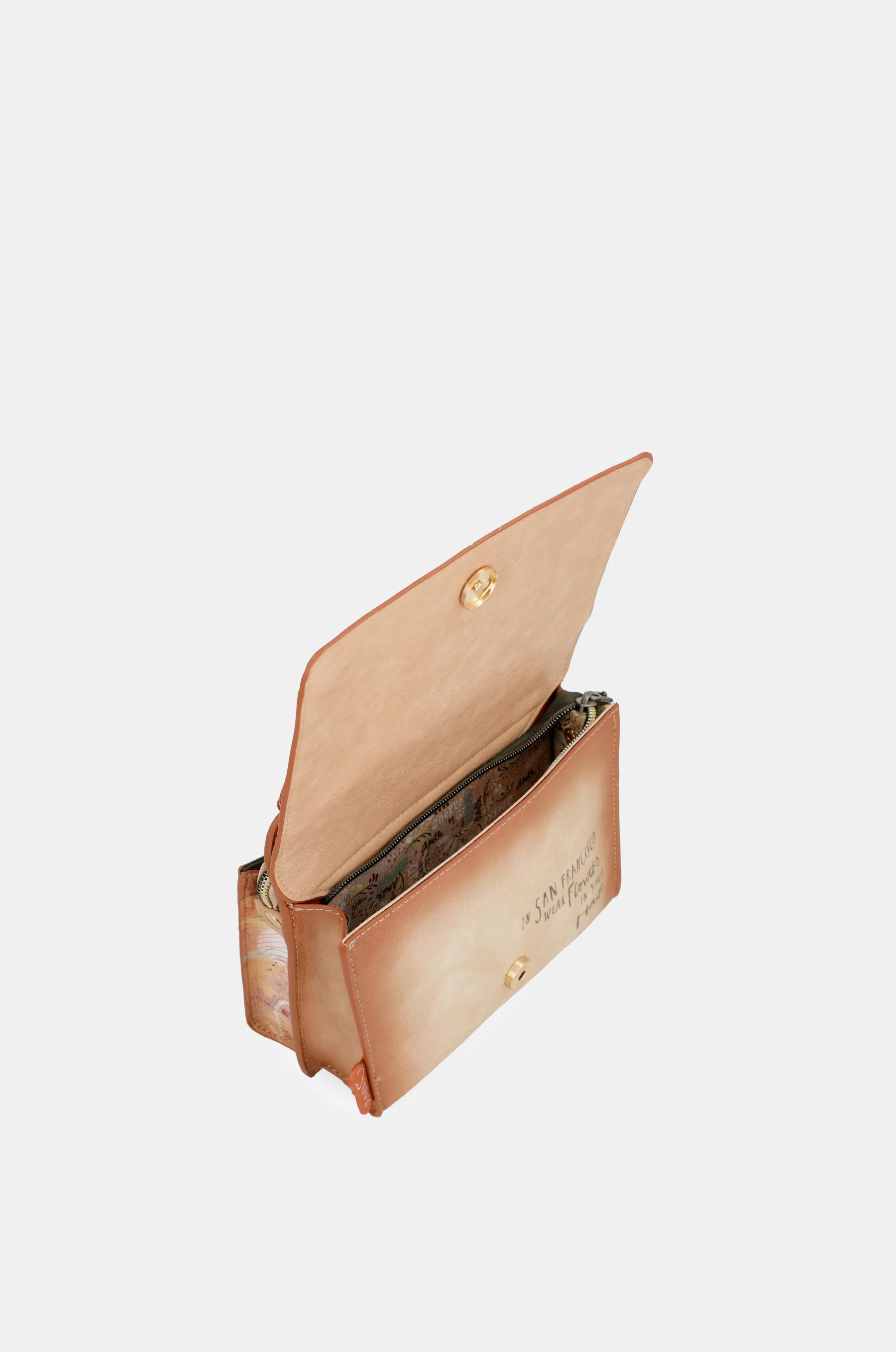 Peace & Love – Kamelfarbene Mini-Tasche - Image 5