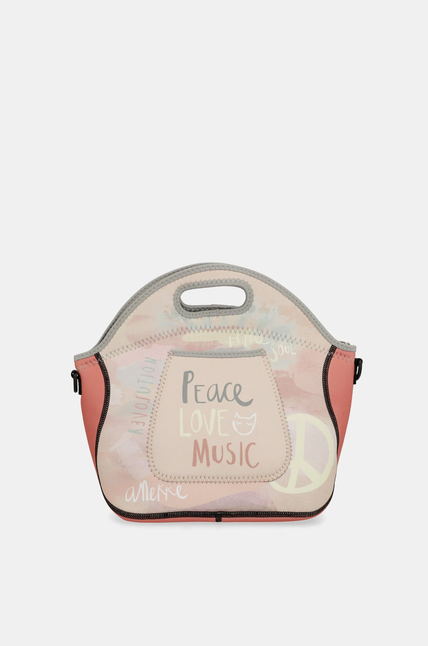 Peace & Love Neopren Lunchtasche - Image 3