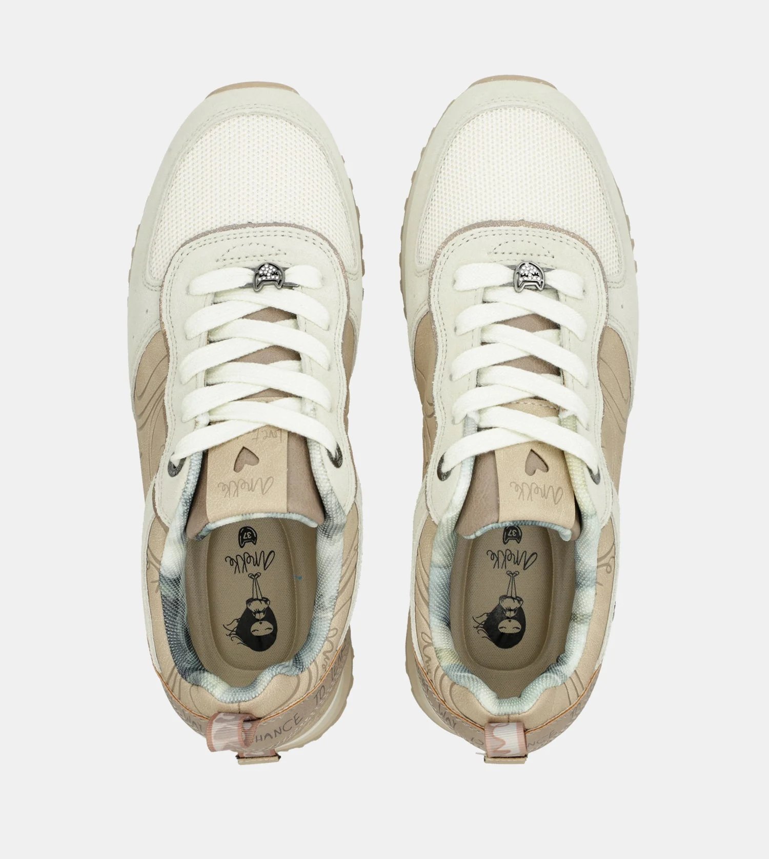 Beige Plattform-Sneakers - Image 4