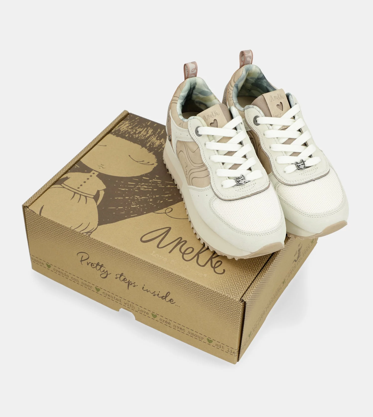 Beige Plattform-Sneakers - Image 6