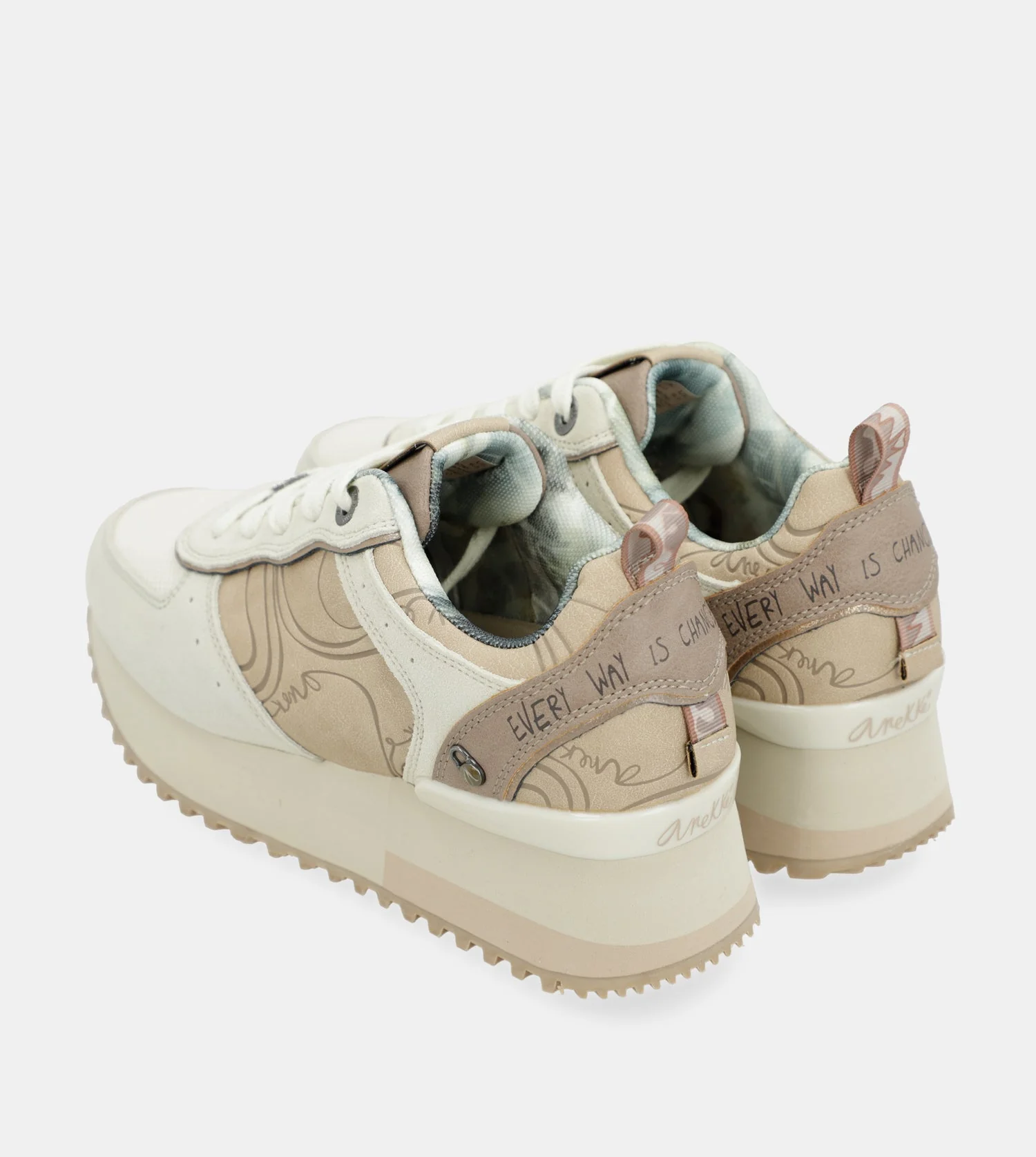 Beige Plattform-Sneakers - Image 7