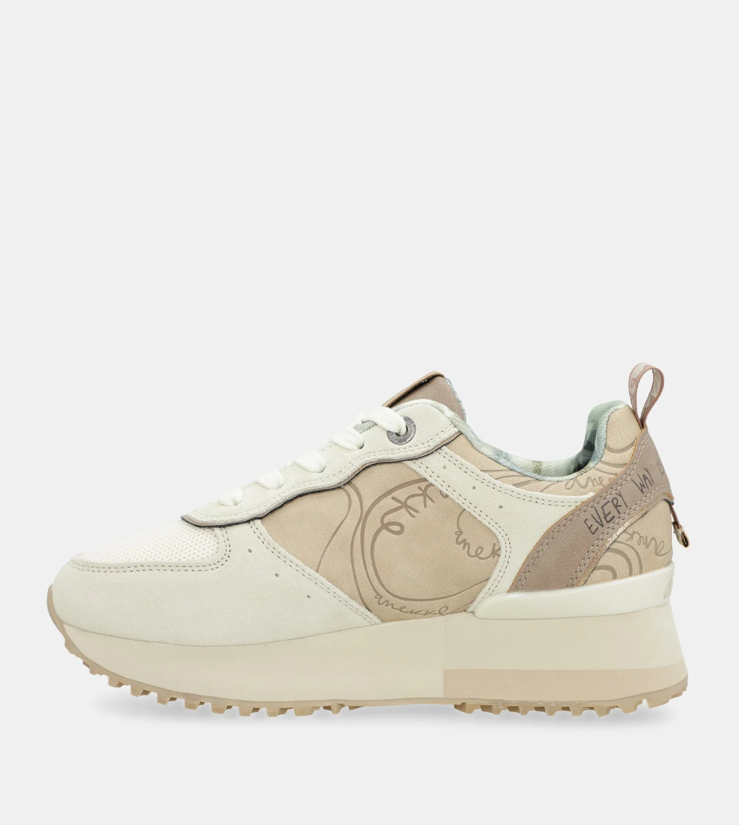 Beige Plattform-Sneakers - Image 8