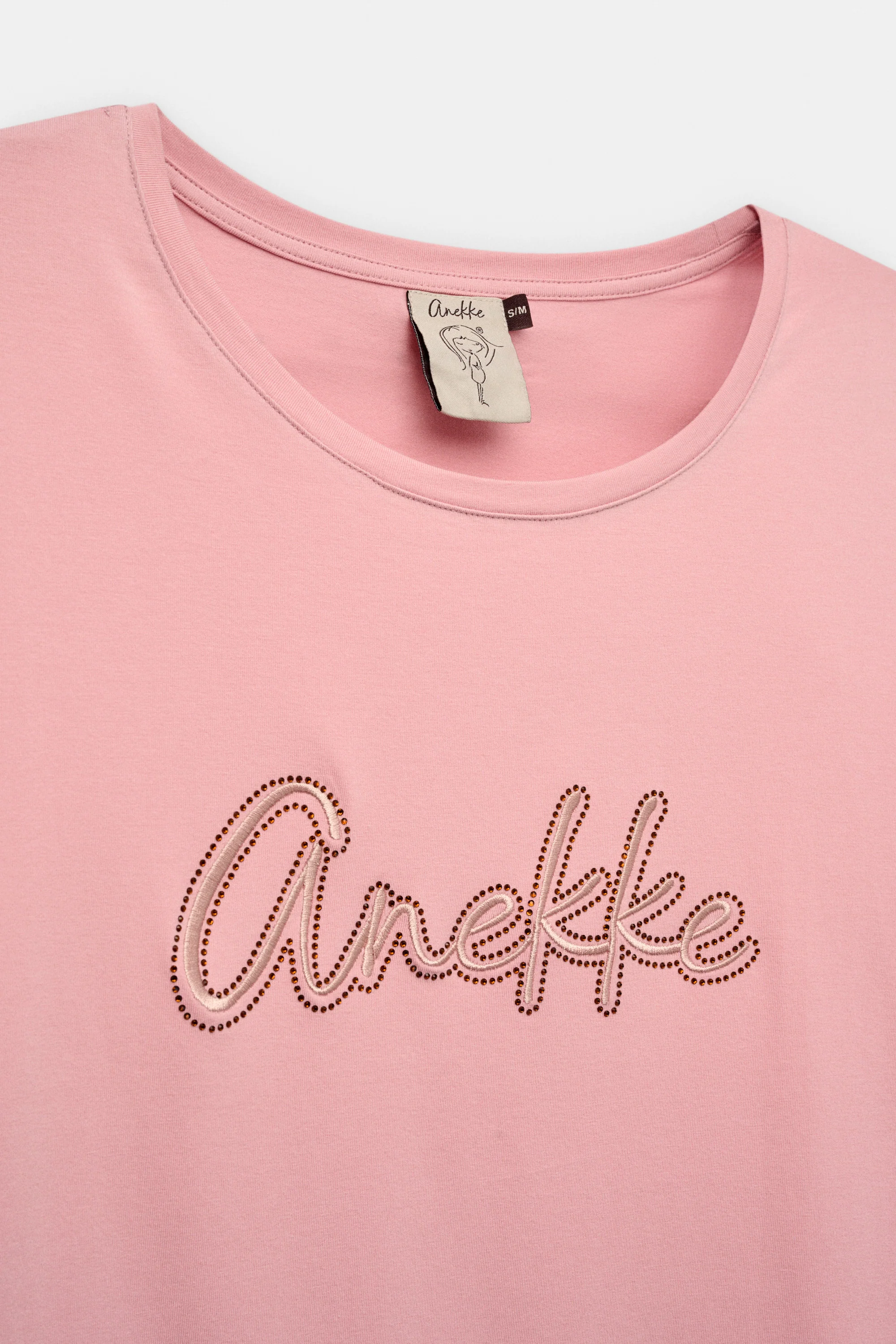 Rosa Kurzarm-T-Shirt mit Logo - Image 3