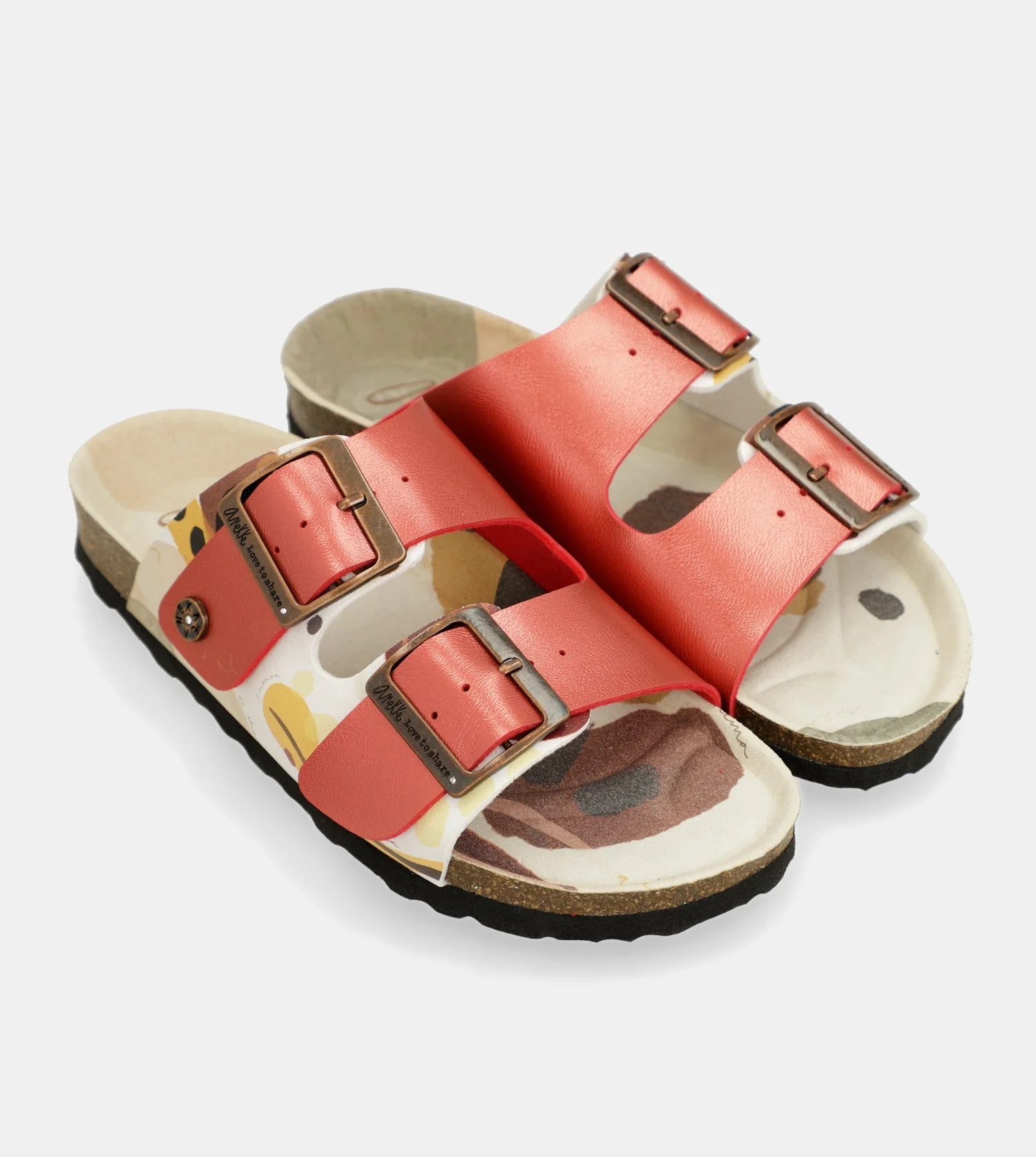 Rote mehrfarbige Bio-Sandalen - Image 7