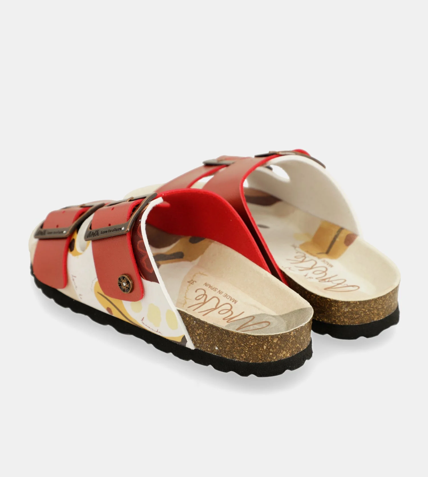 Rote mehrfarbige Bio-Sandalen - Image 8
